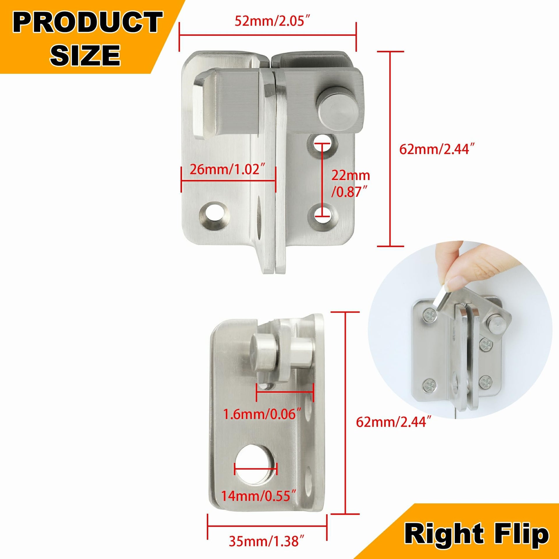 Flip Latch Gate Latch Heavy Duty Door Latch Barn Door Lock