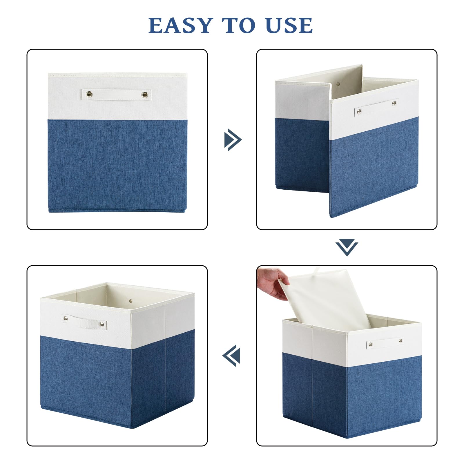 13x13x13 Storage Cube Bins 6 Pack