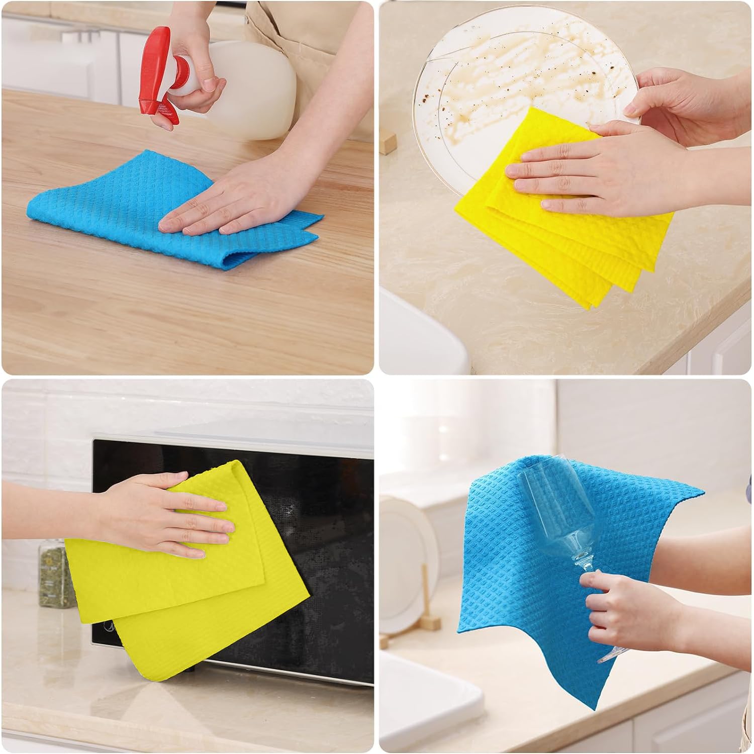 Swedish Dishcloth Cellulose Sponge 8 Pack (8 Count)