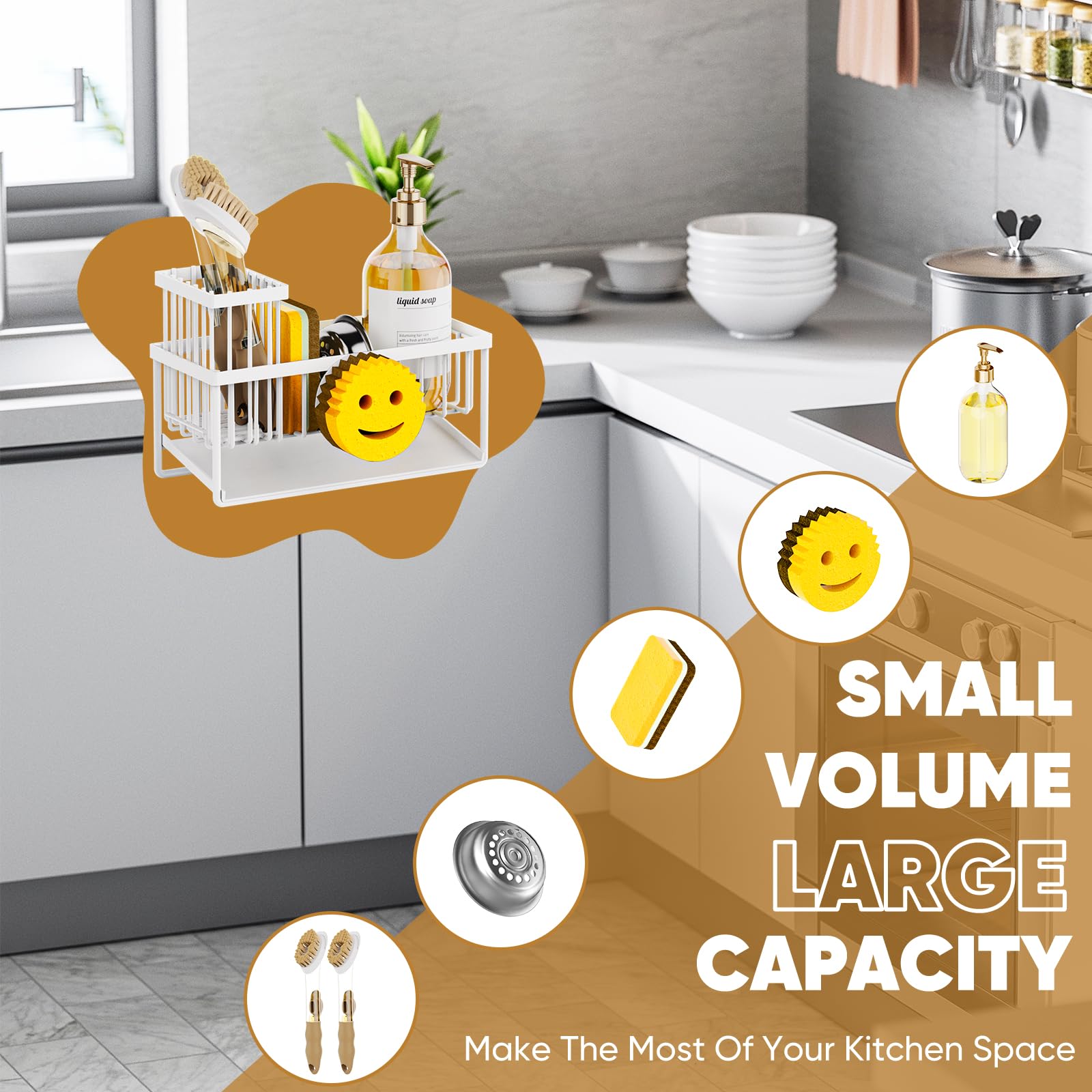 Sponge Holder for Kitchen Sink