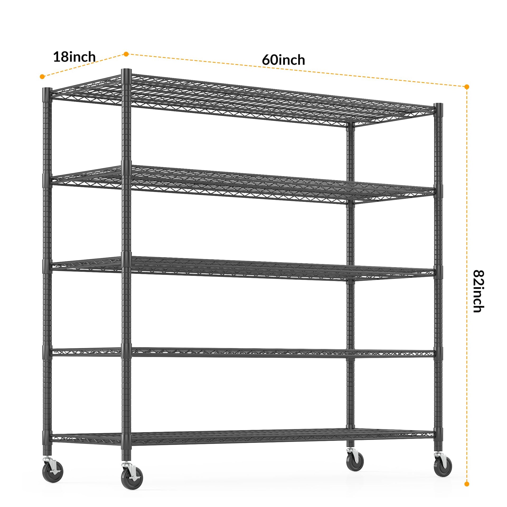 Storage Shelves with Wheels