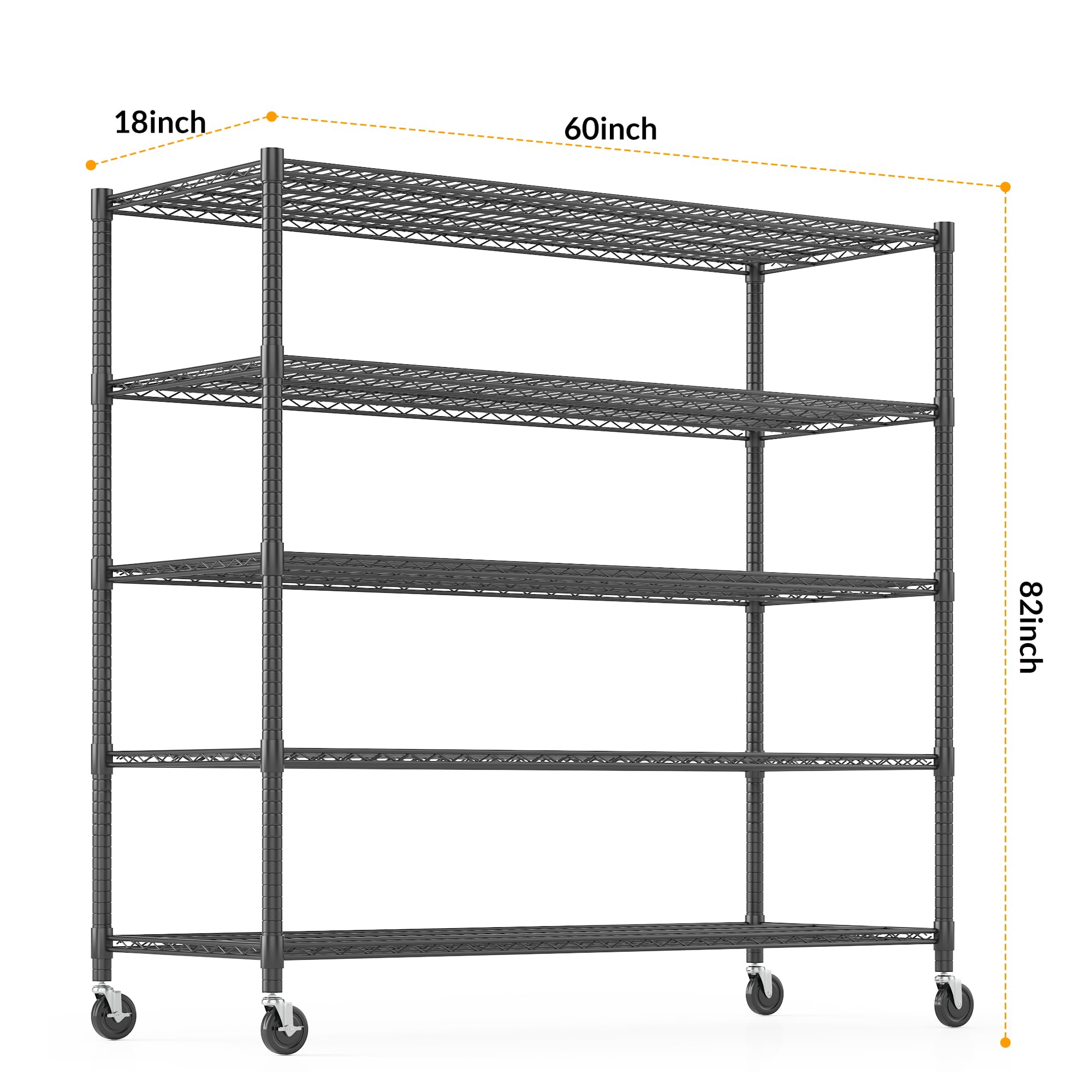 Storage Shelves with Wheels