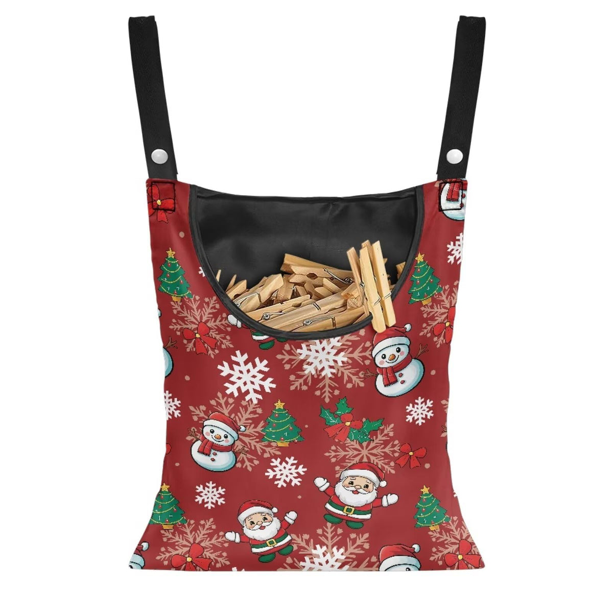 Christmas Theme Handy Clothespin Bags Maple Leaf Space