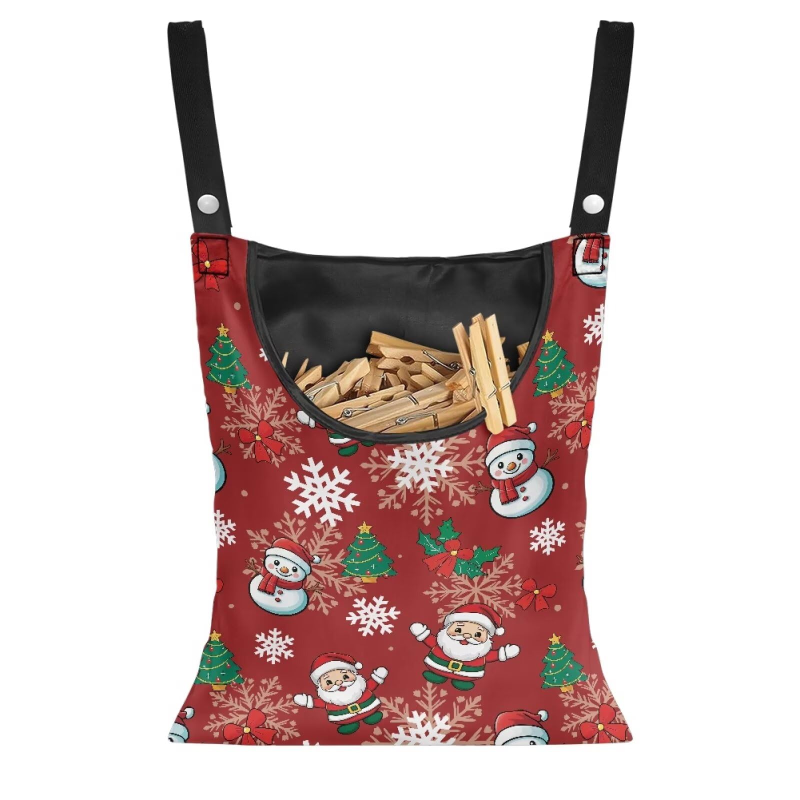Christmas Theme Handy Clothespin Bags Maple Leaf Space