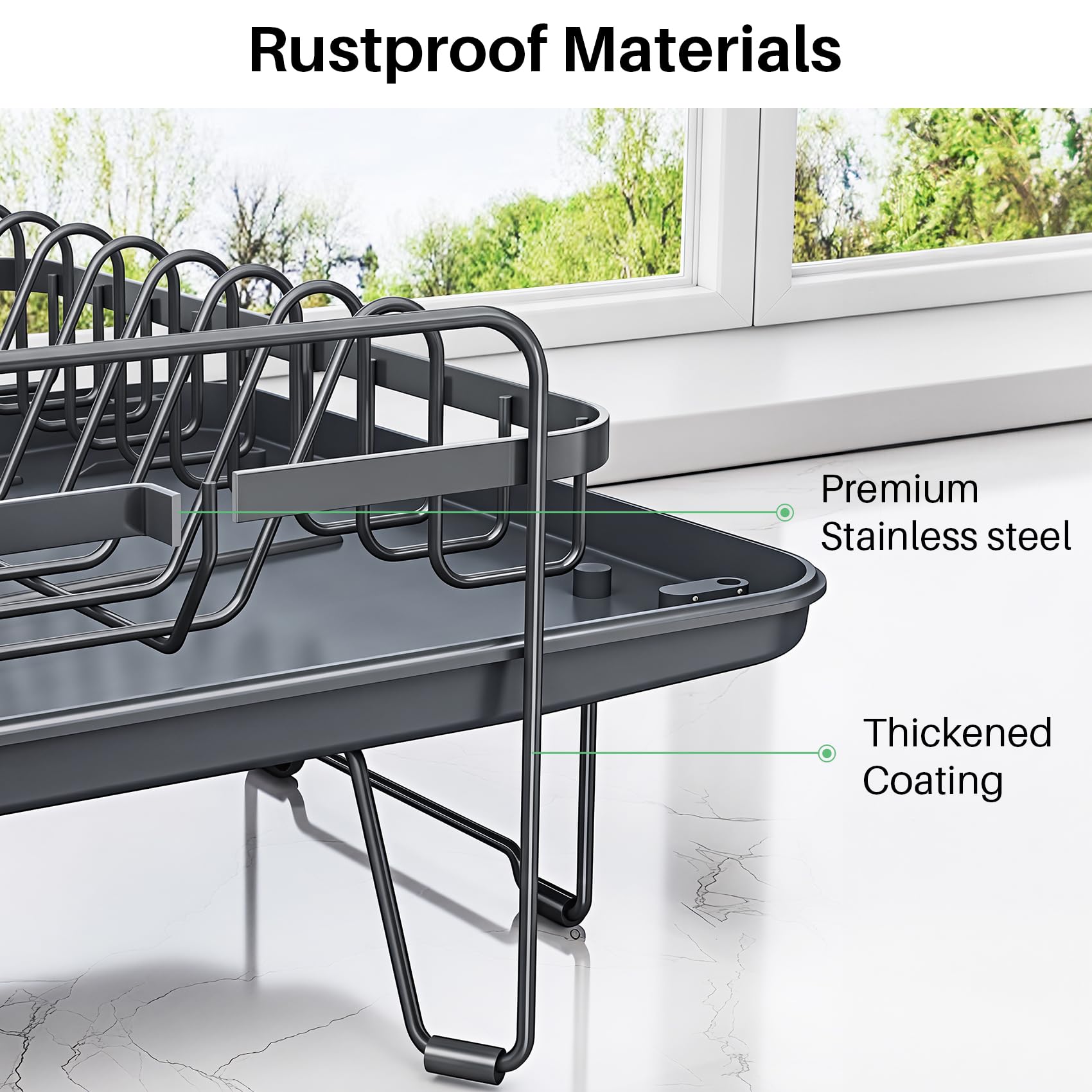 Large Dish Drying Rack for Kitchen Counter