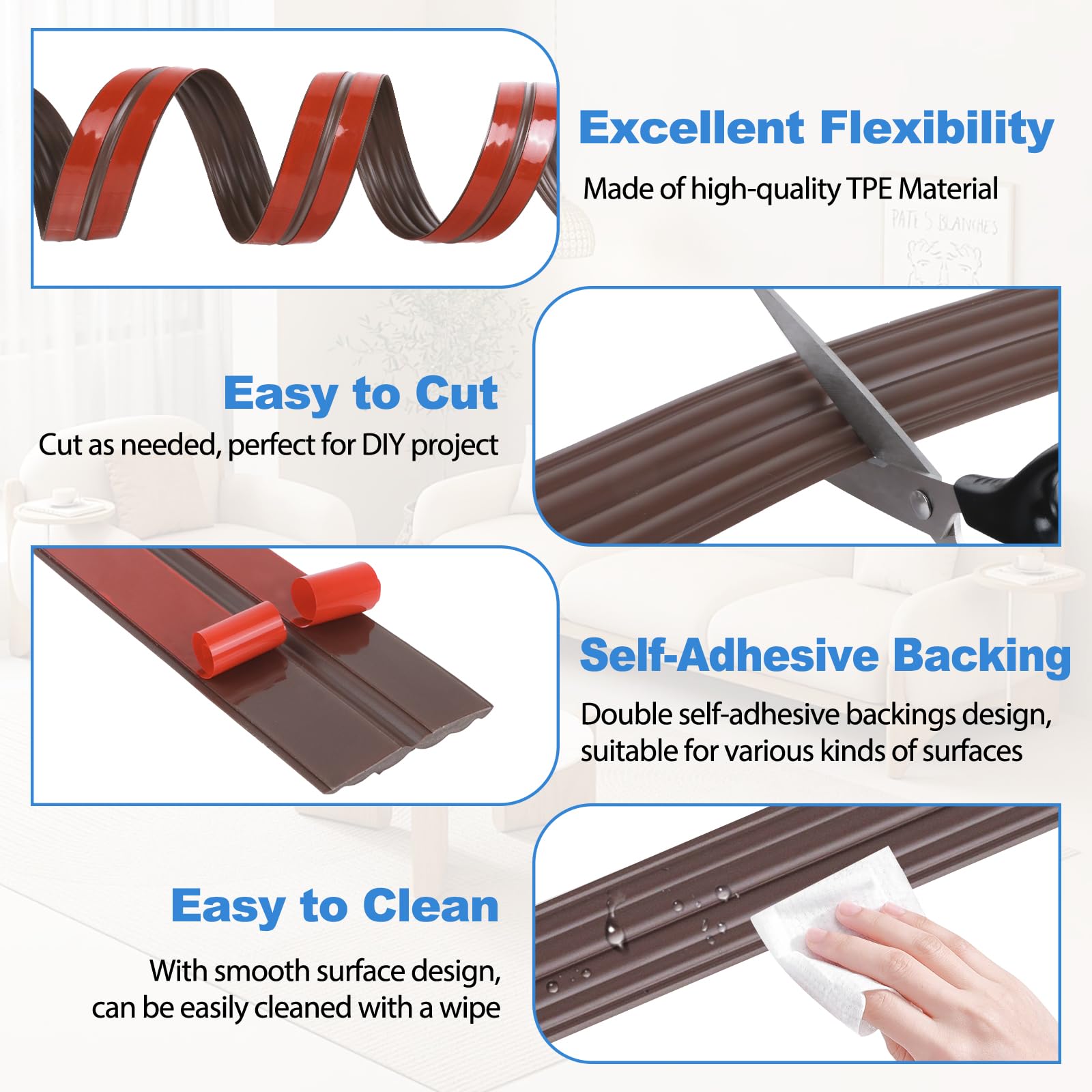 Corner Molding Trim Peel and Stick Wall Corner Protector
