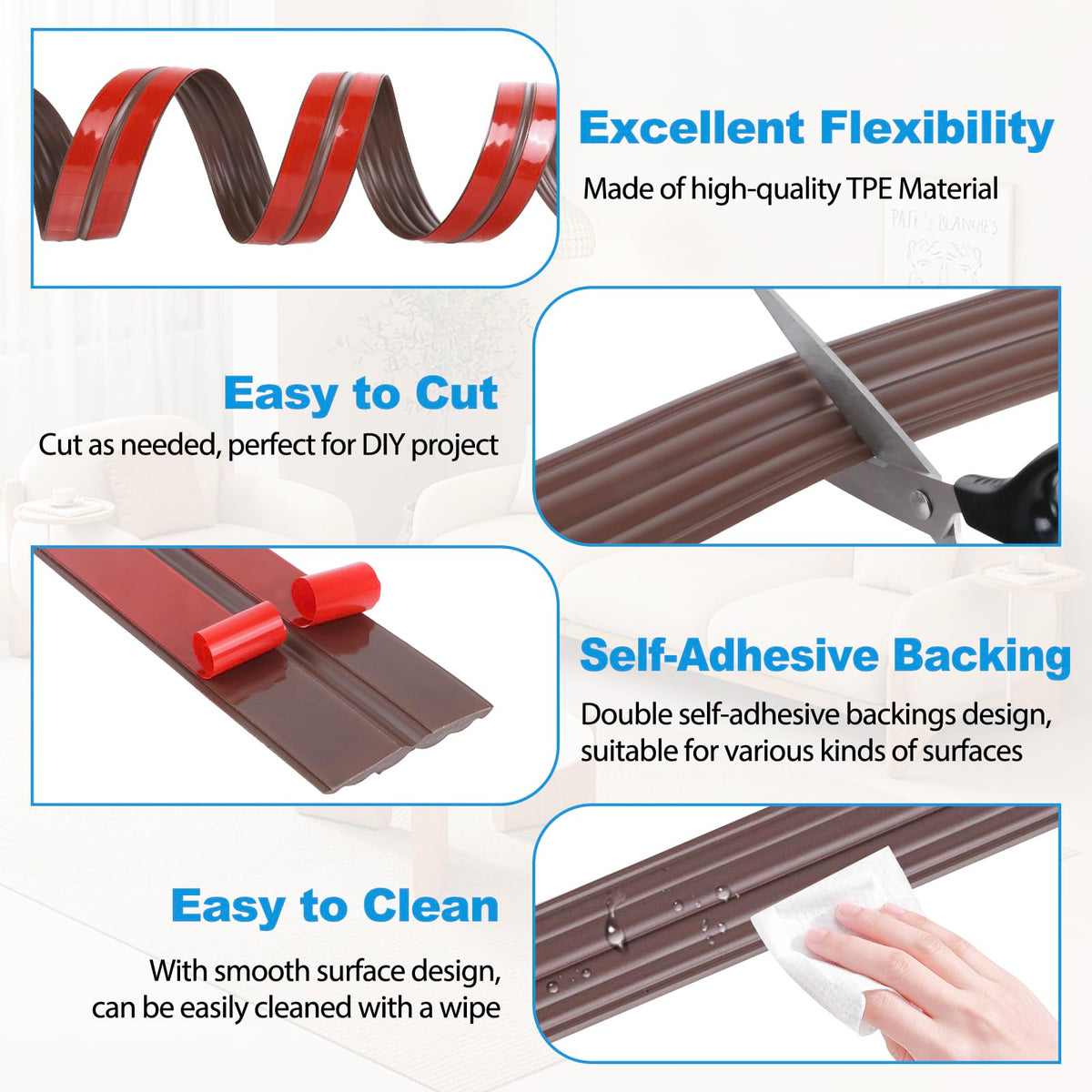 Corner Molding Trim Peel and Stick Wall Corner Protector