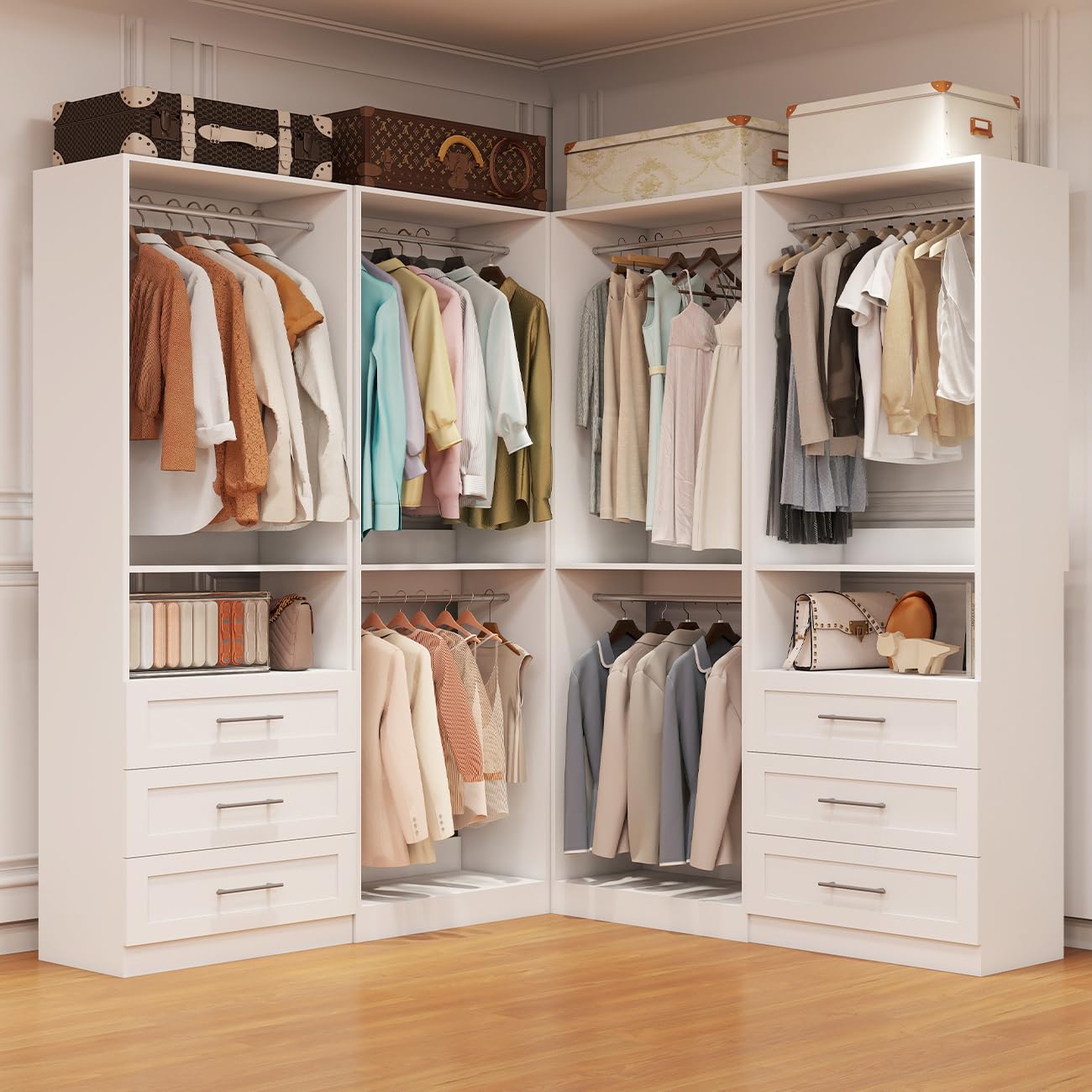 Closet System with 4 Sets