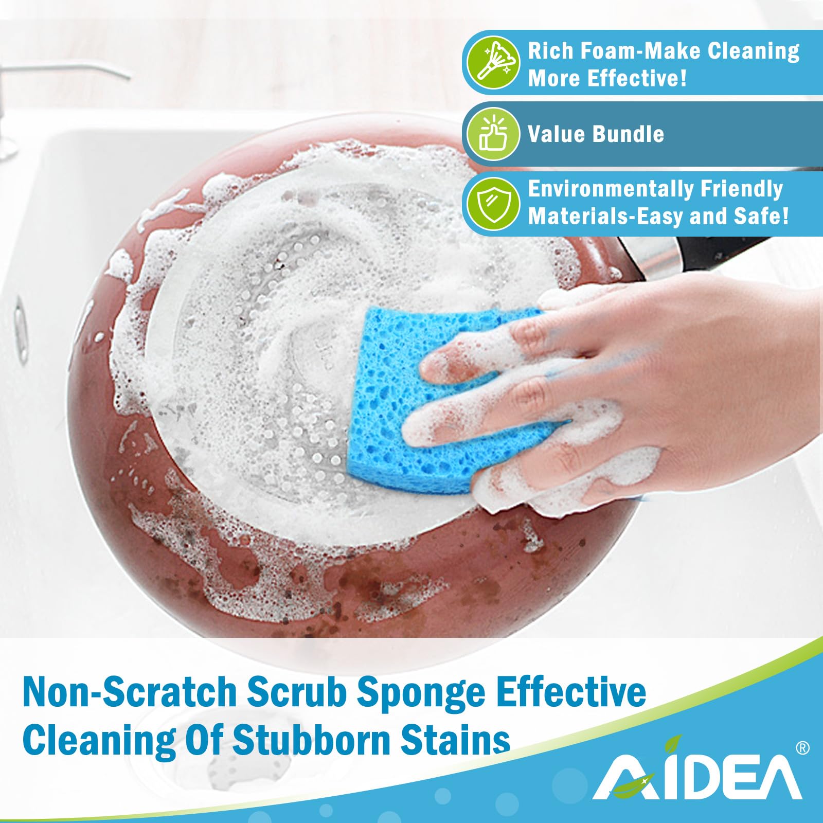 Non Scratch Scrub Sponge (48 Count)
