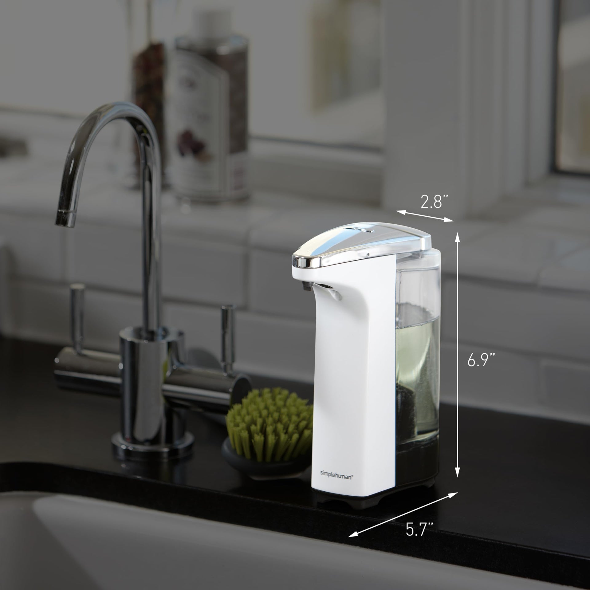 8 oz. Touch Free Sensor Liquid Soap Pump Dispenser with Soap Sample