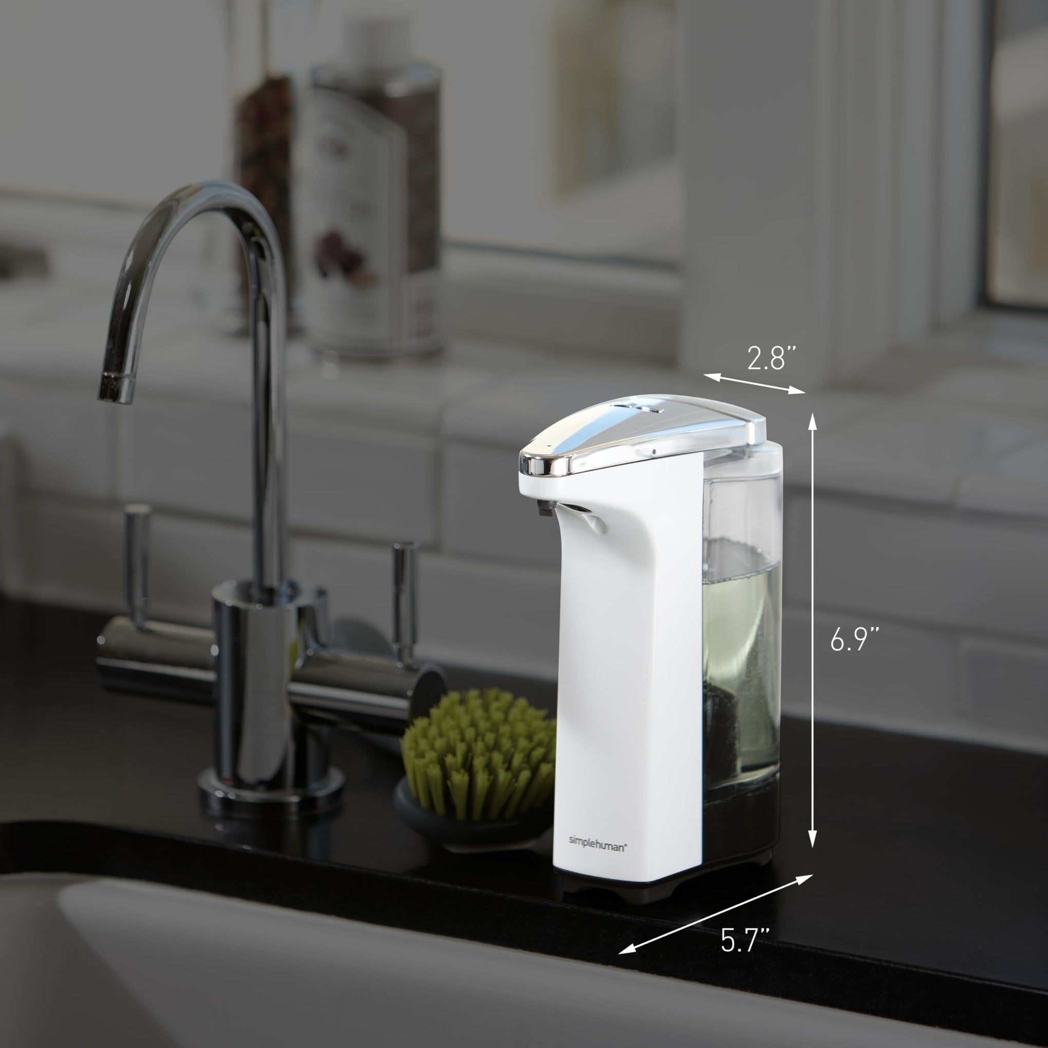 8 oz. Touch Free Sensor Liquid Soap Pump Dispenser with Soap Sample