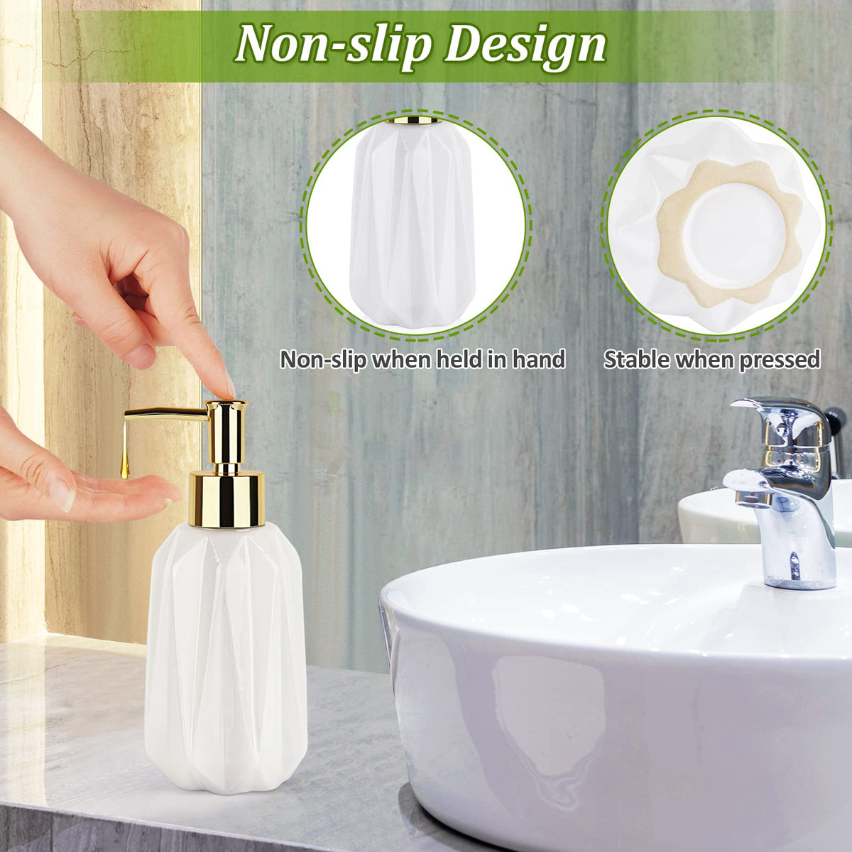 14OZ Hand Soap Dispenser for Bathroom and Kitchen