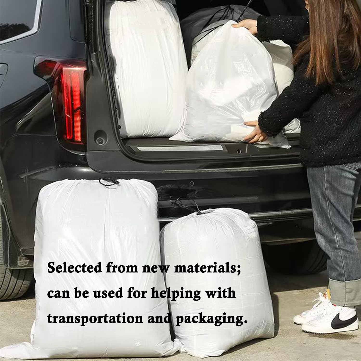 Ultra thick heavy duty Plastic 16 gallon drawstring trash bags (60 Count)