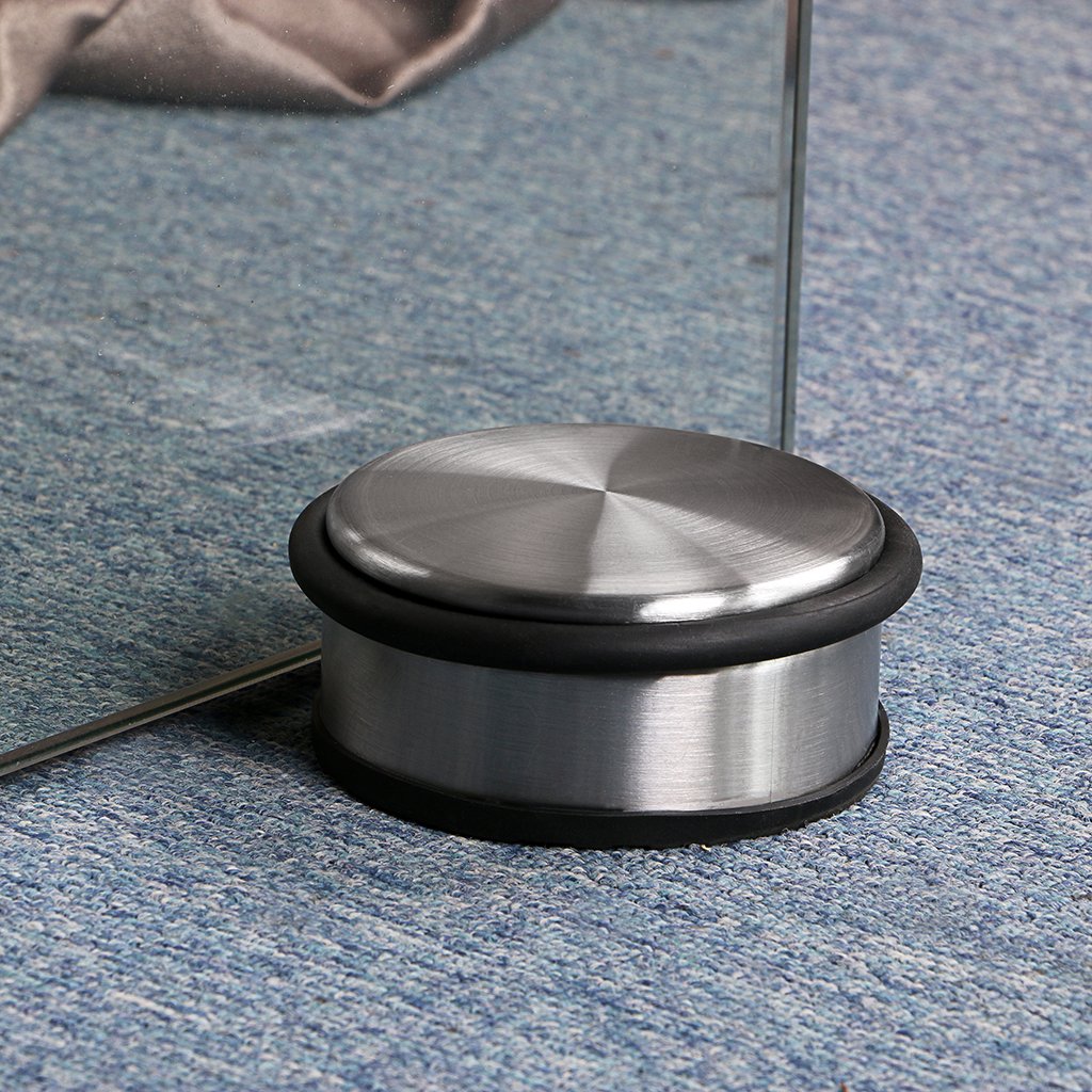 Heavy Duty Floor Door Stopper No Drill Stainless Steel Door Stops