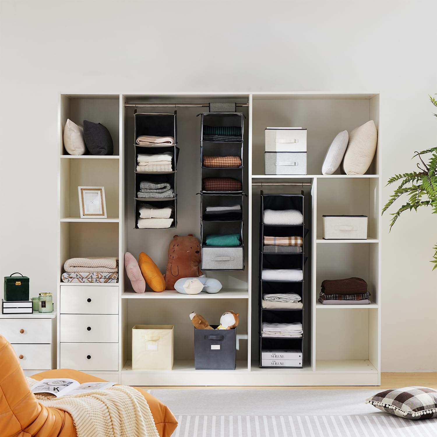 Hanging Closet Organizer and Storage for Clothes (5 Shelves)