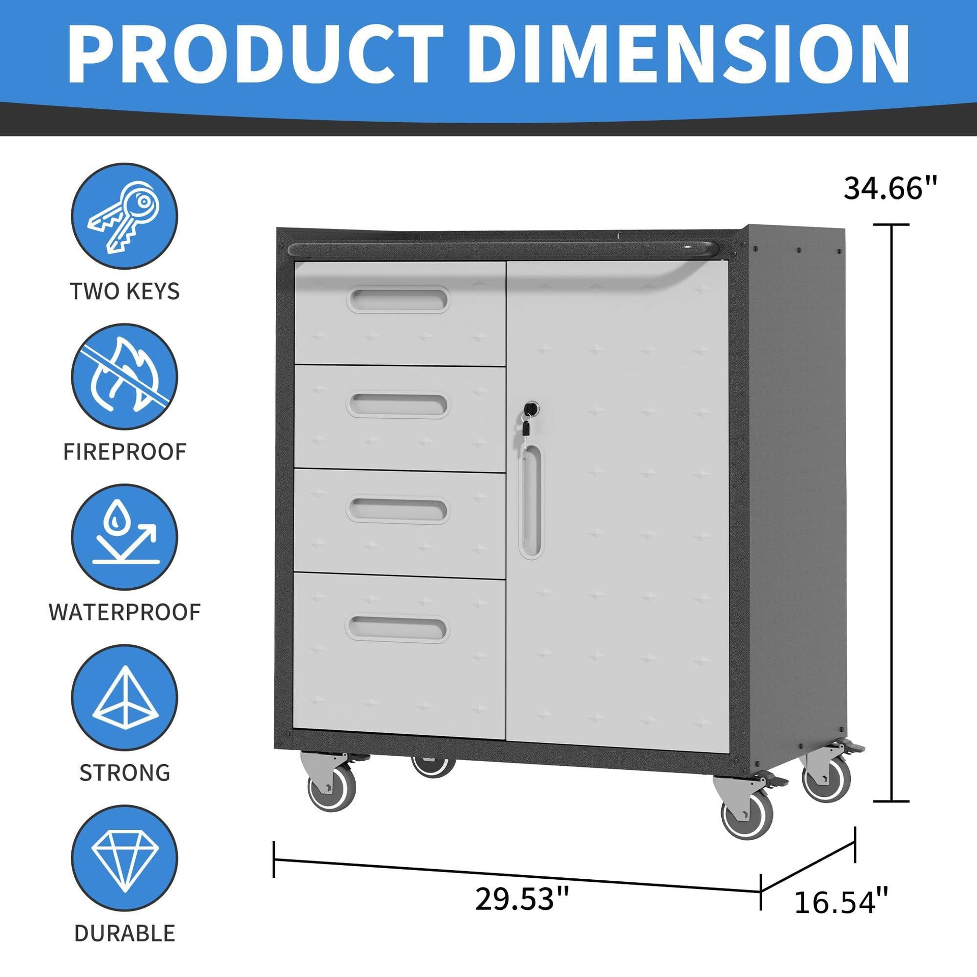 Metal Storage Cabinet for Garage