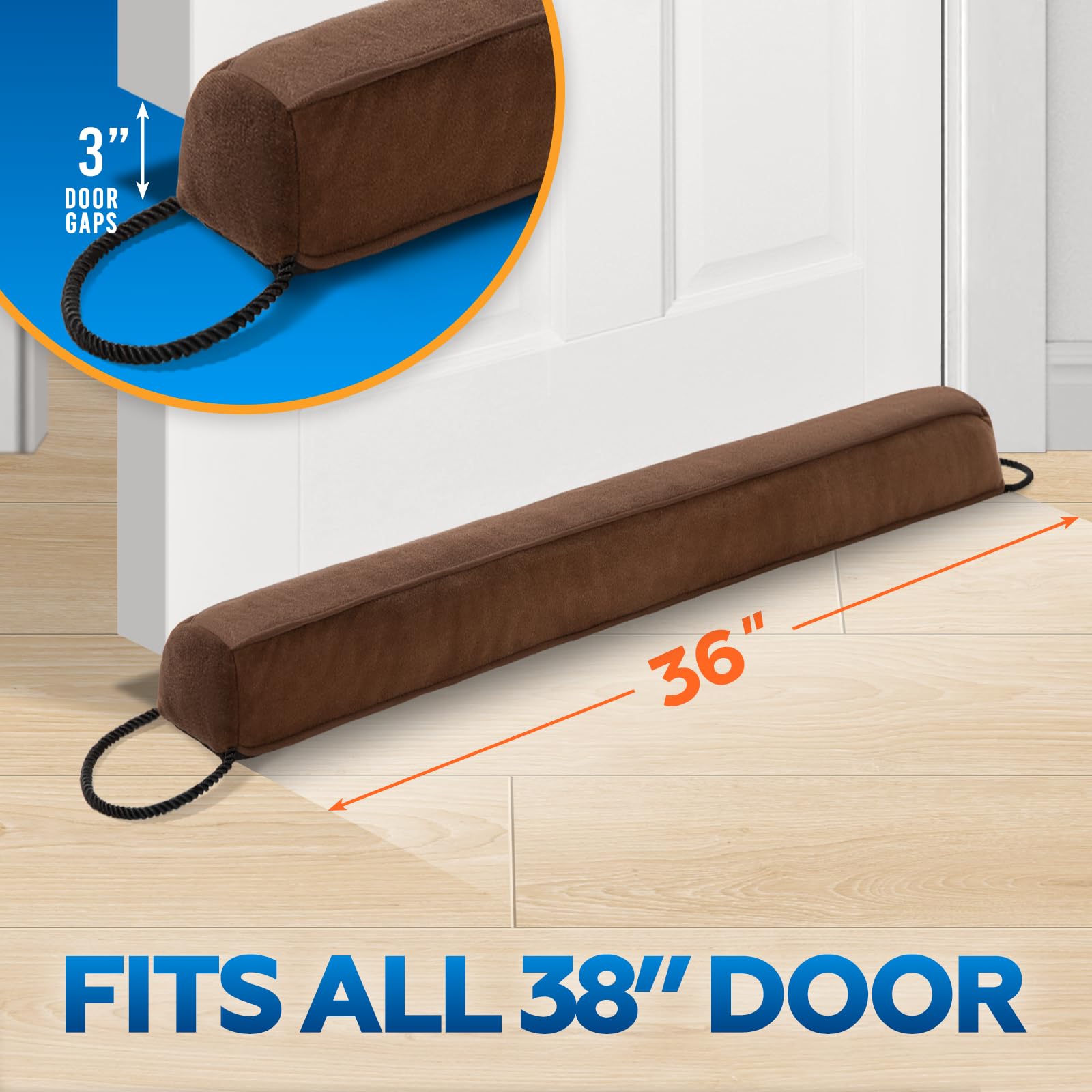 36” Weighted Under Door Draft Stopper