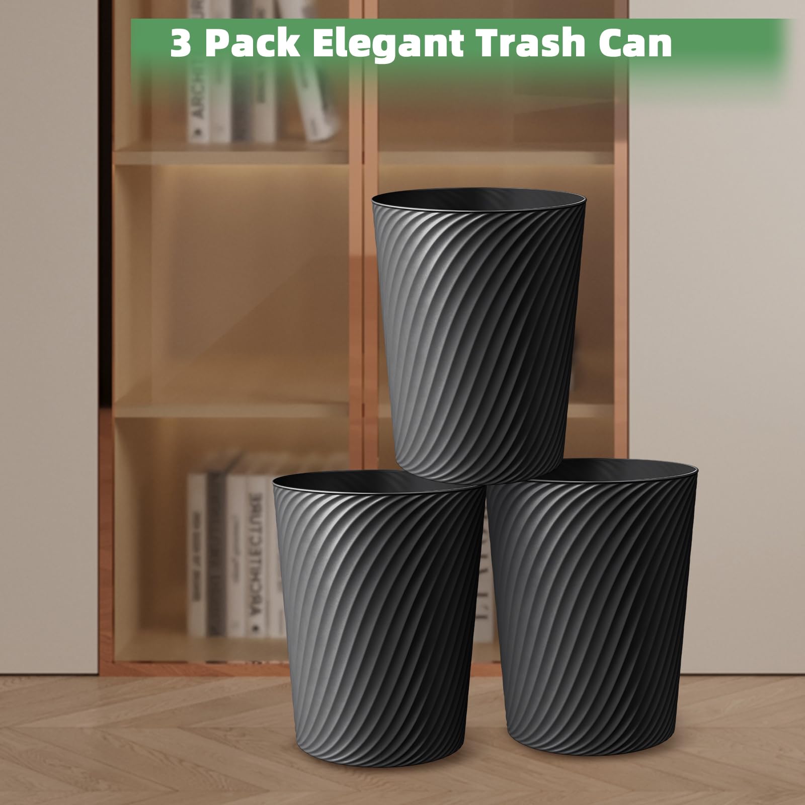 Small Trash Can 3 Pack 1.8 Gallons (3 Count)