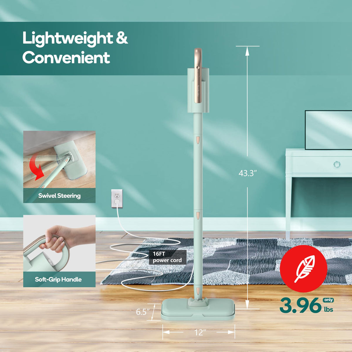 Steam Mop & Detachable Handheld Cleaner