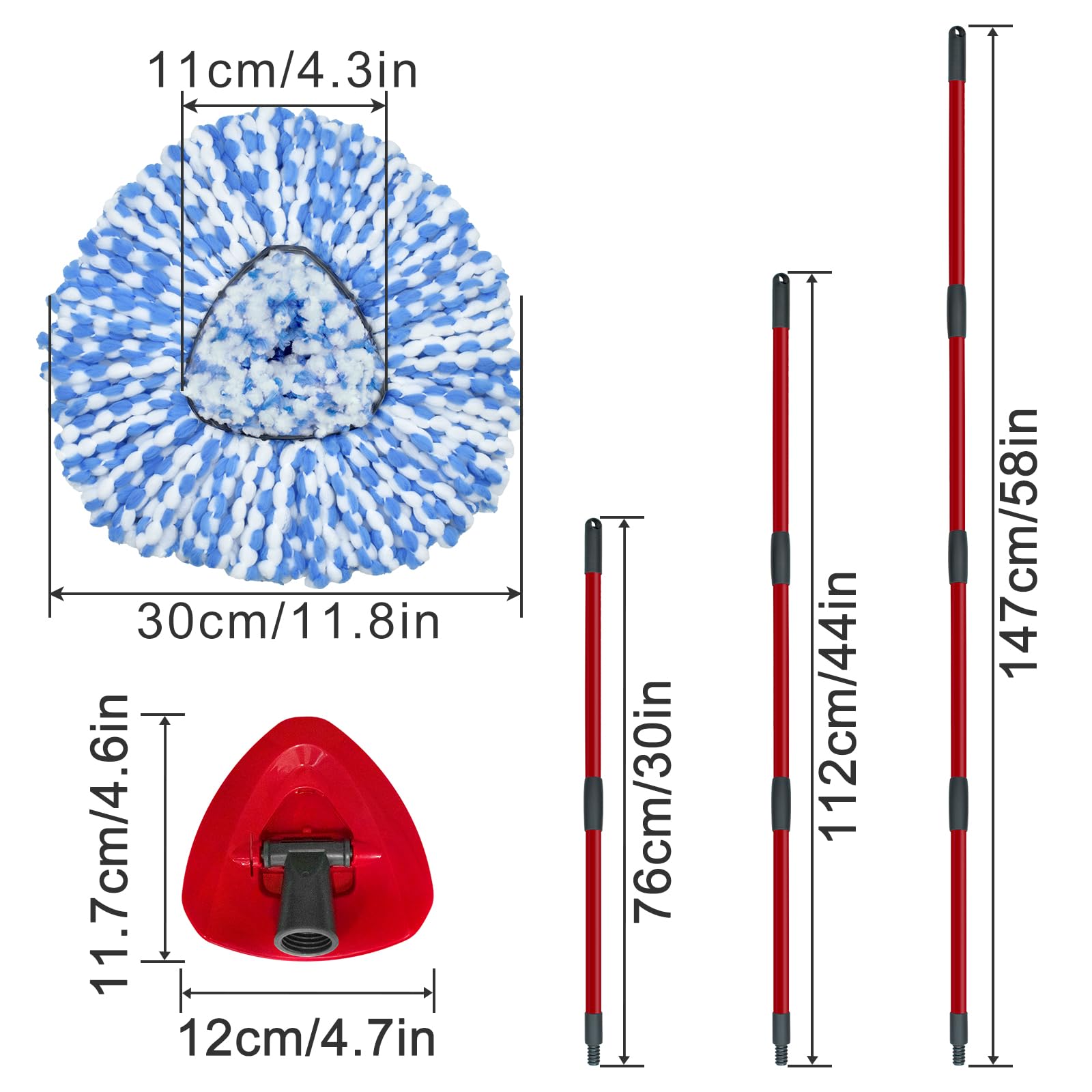 Spin Mop Replace Head (5 Count)