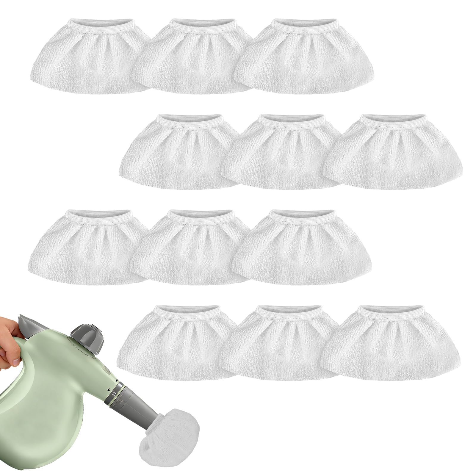 12 Pack Universal Handheld Steam Cleaner Pads Replacement Bissell Steam Shot Attachments (12 Count)