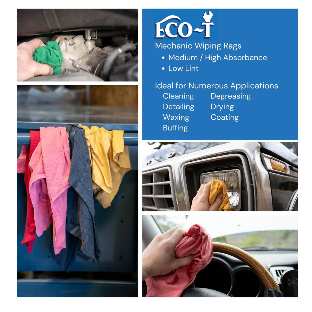 4 Lb Bag Eco T Mechanic Shop Rags