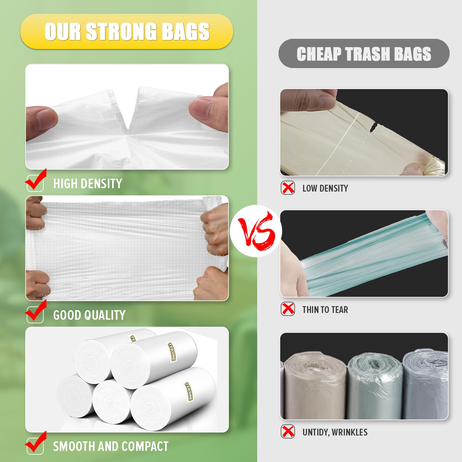 13 Gallon Tall Kitchen Trash Bags Unscented (110 Count)