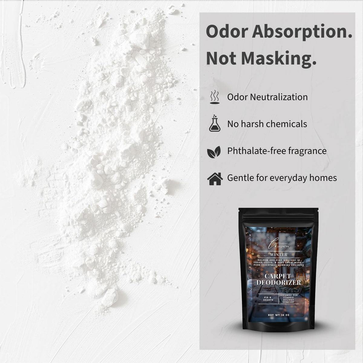 Winter Carpet Deodorizer Powder (16 Ounce)