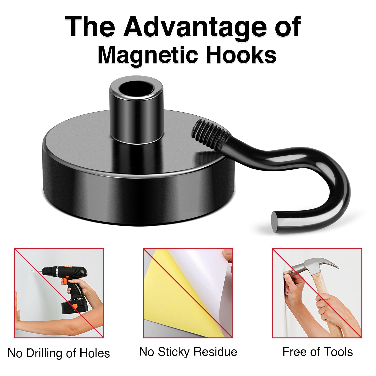 Magnetic Hooks 50LB+ Heavy Duty Magnet Hook for Cruise Cabins
