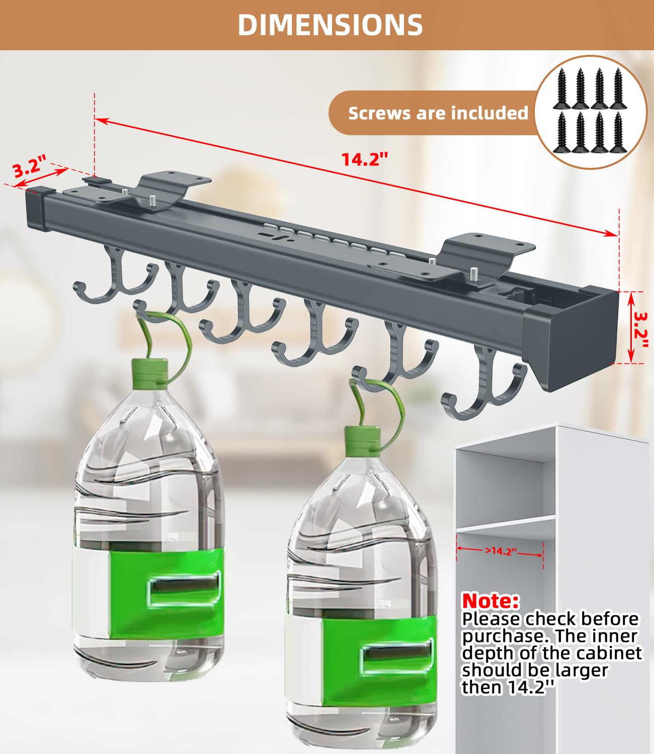 Pull Out Broom Holder