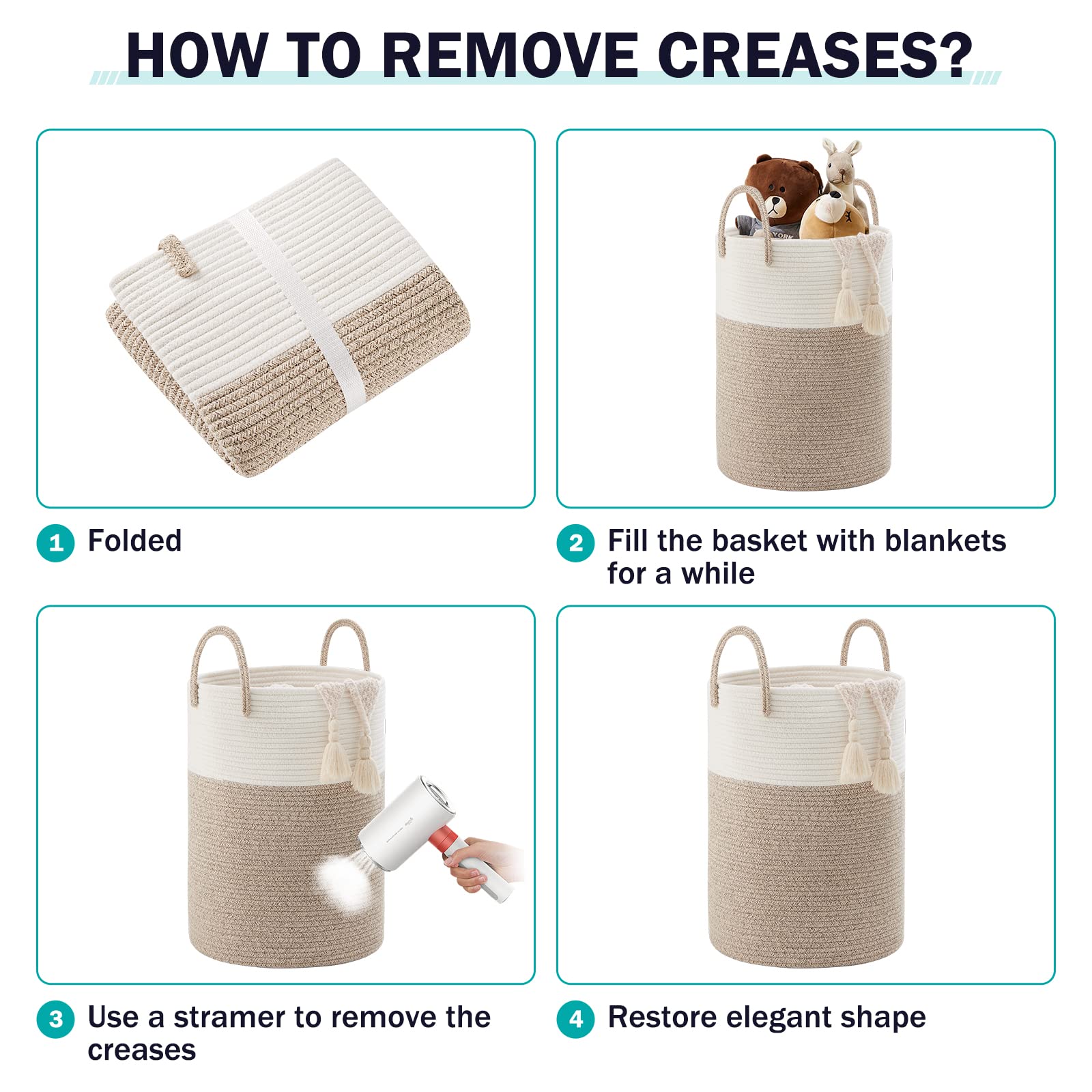 Cotton Rope Laundry Hamper Basket - ModHome Supplies