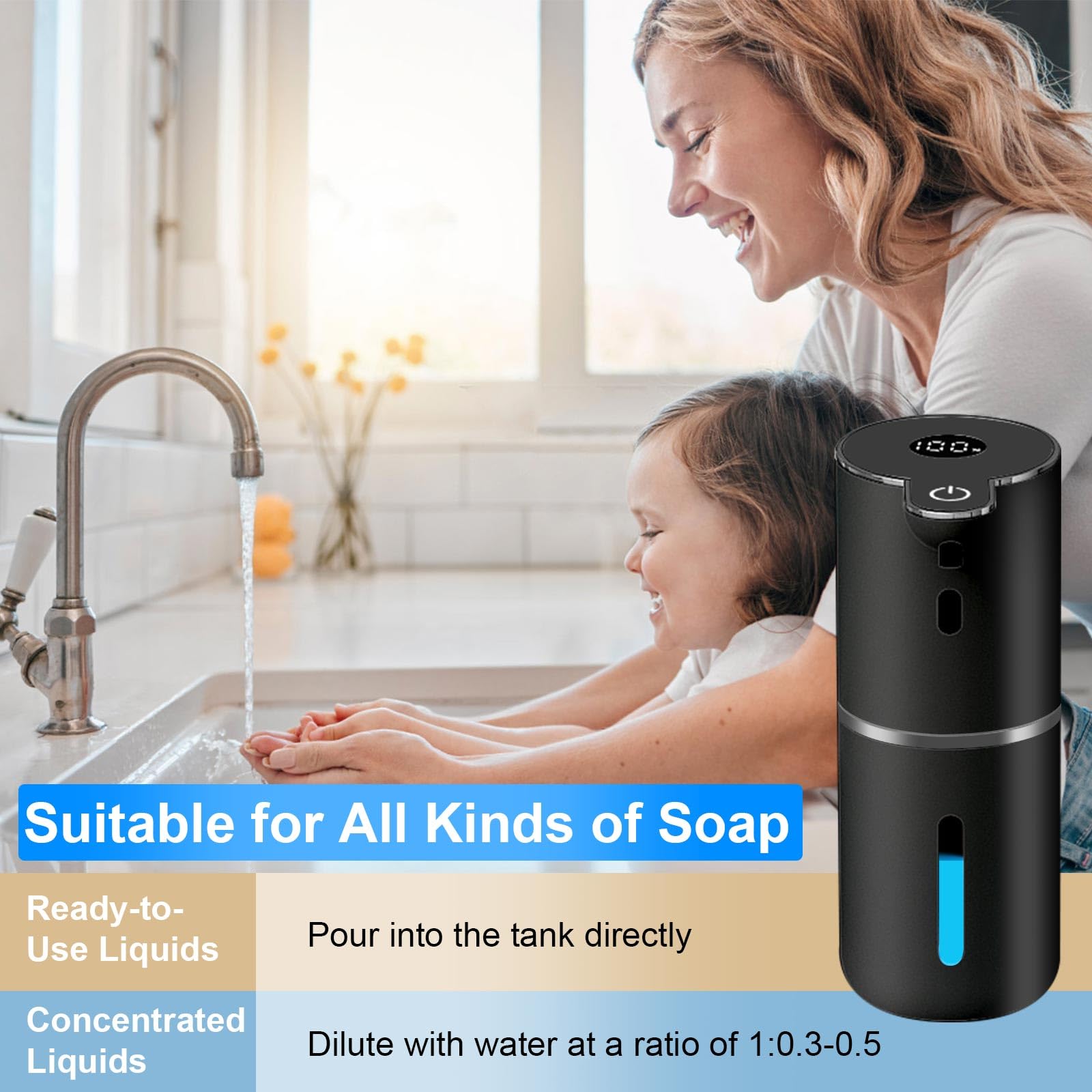 2 Pack Automatic Liquid Soap Dispenser Touchless