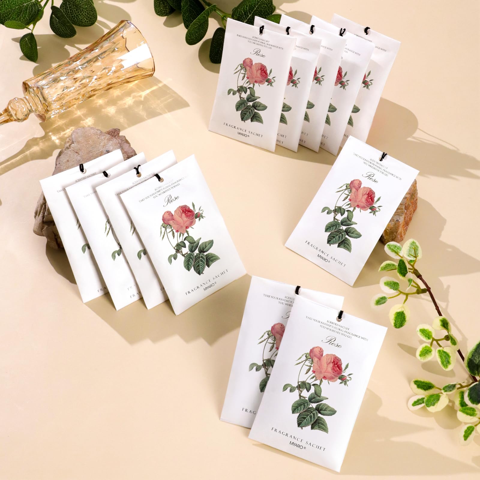 12 Pack Rose Scented Sachets (12 Count)