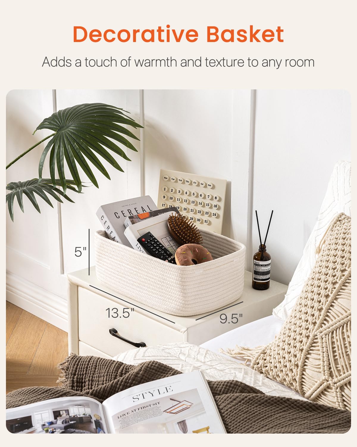 Small Woven Storage Basket for Organizing (3 Count)