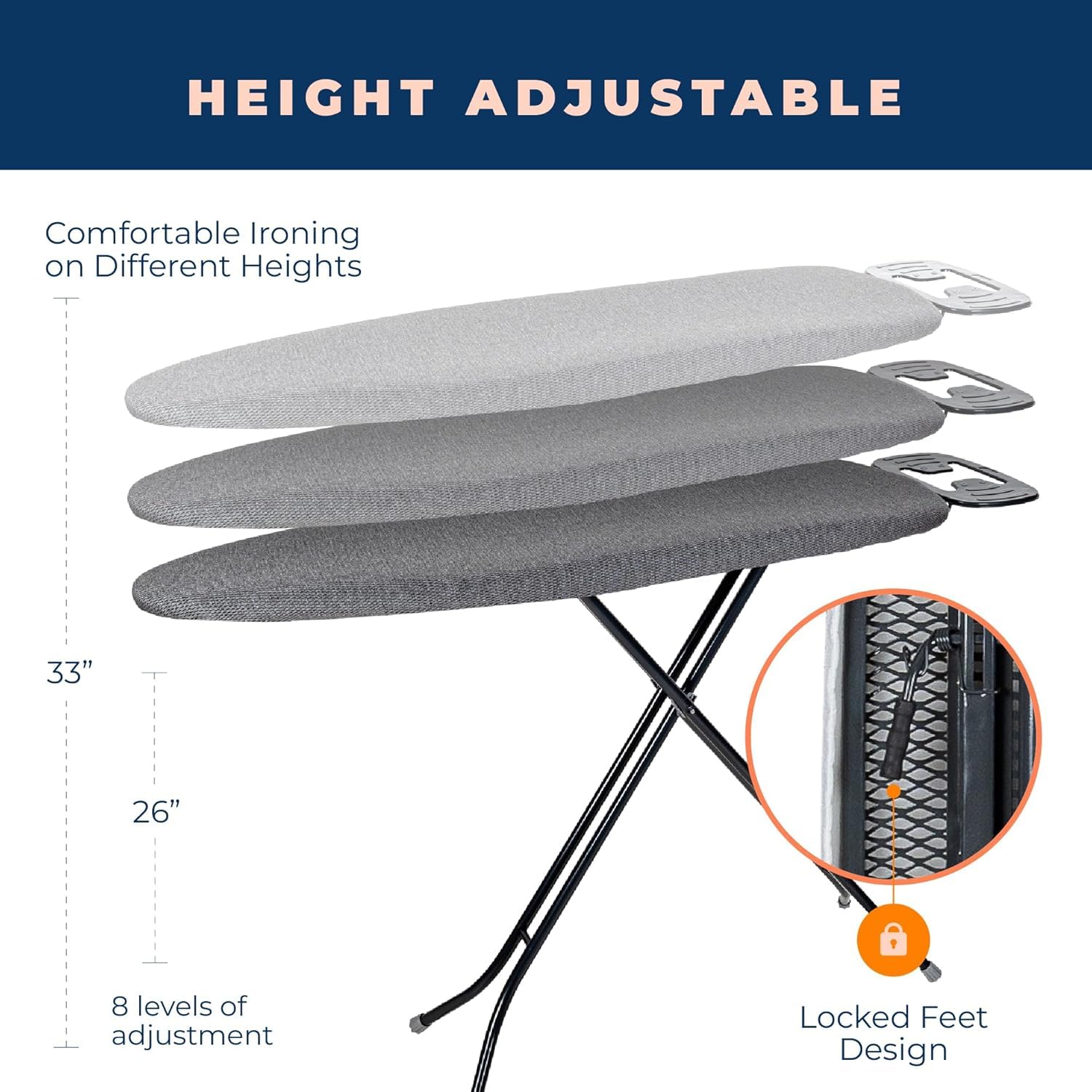 Ironing Board with Iron Rest