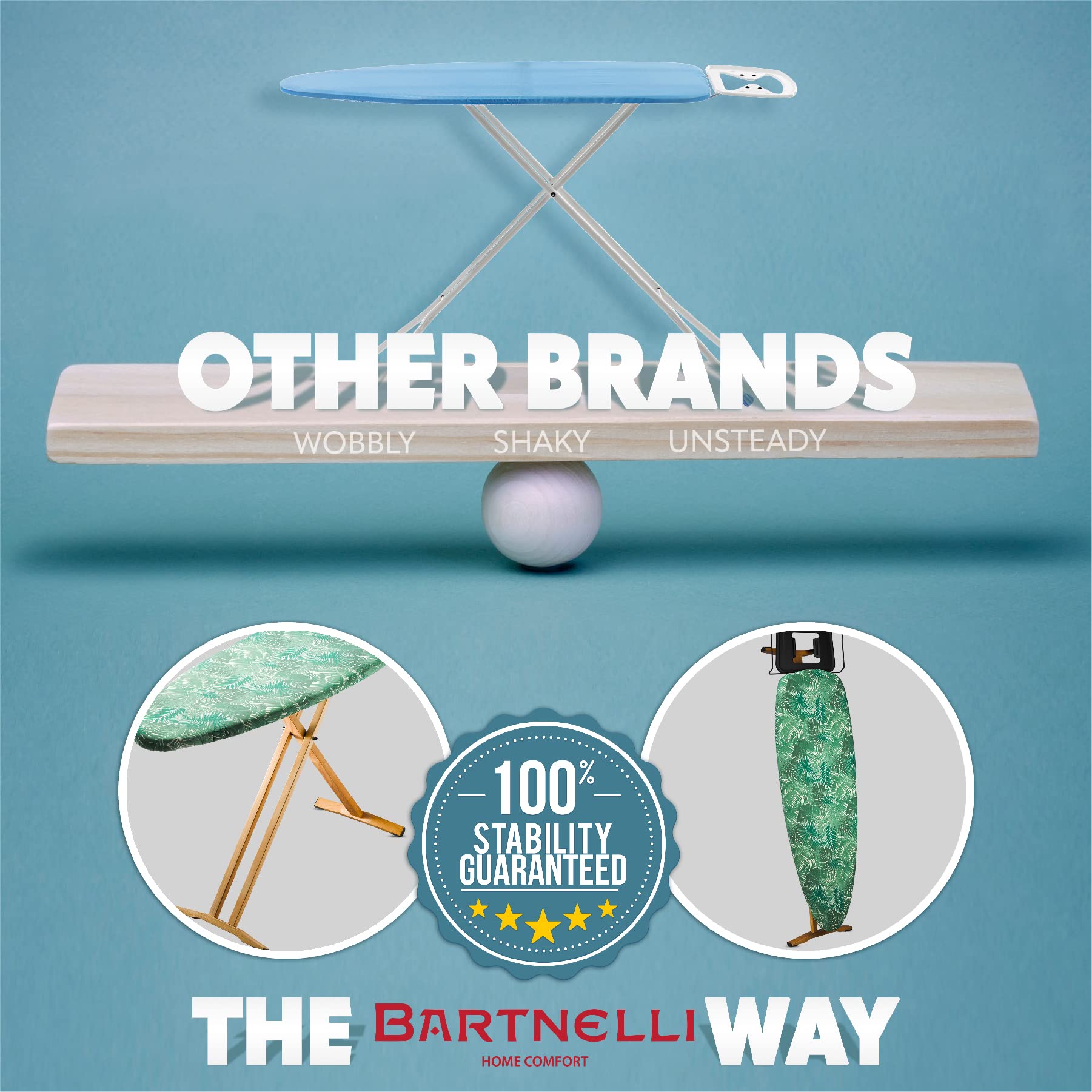 Pro Luxury Ironing Board Beech Wood Legs