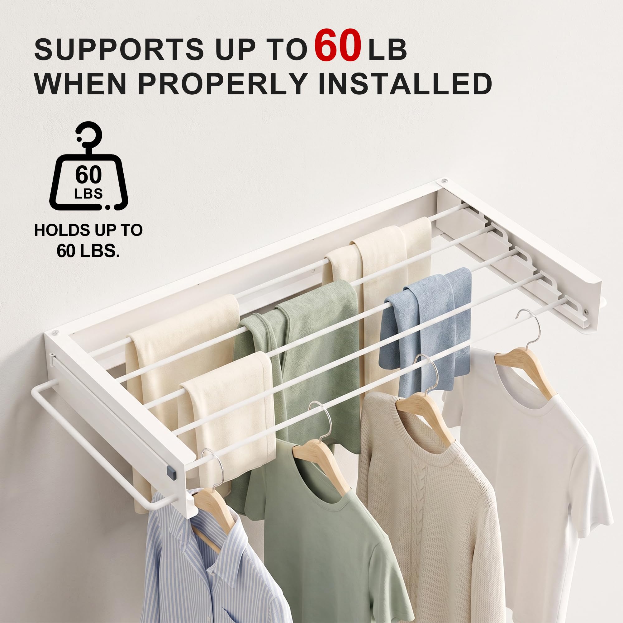Wall Mounted Clothes Drying Rack