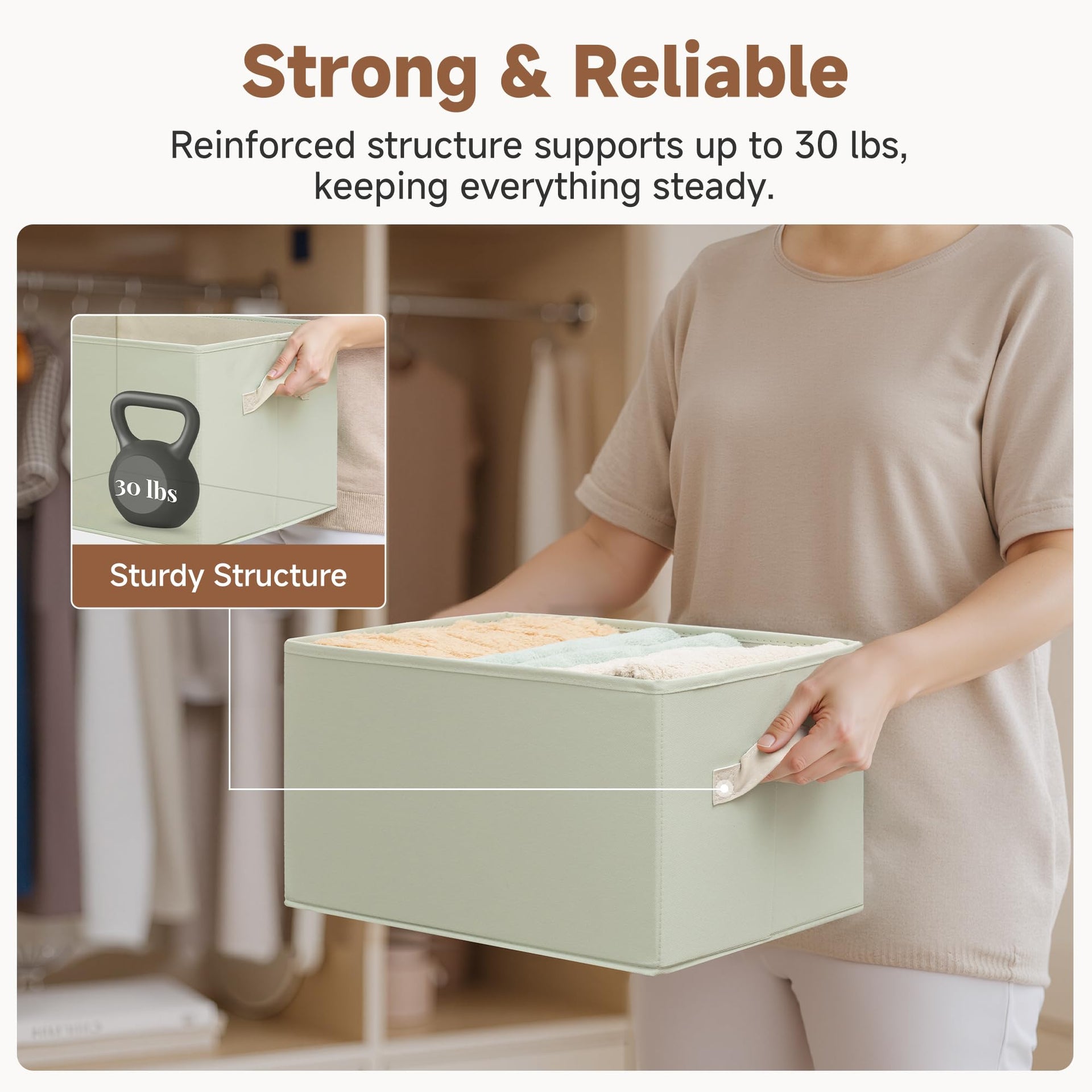 Closet Storage Bins (3 Count)