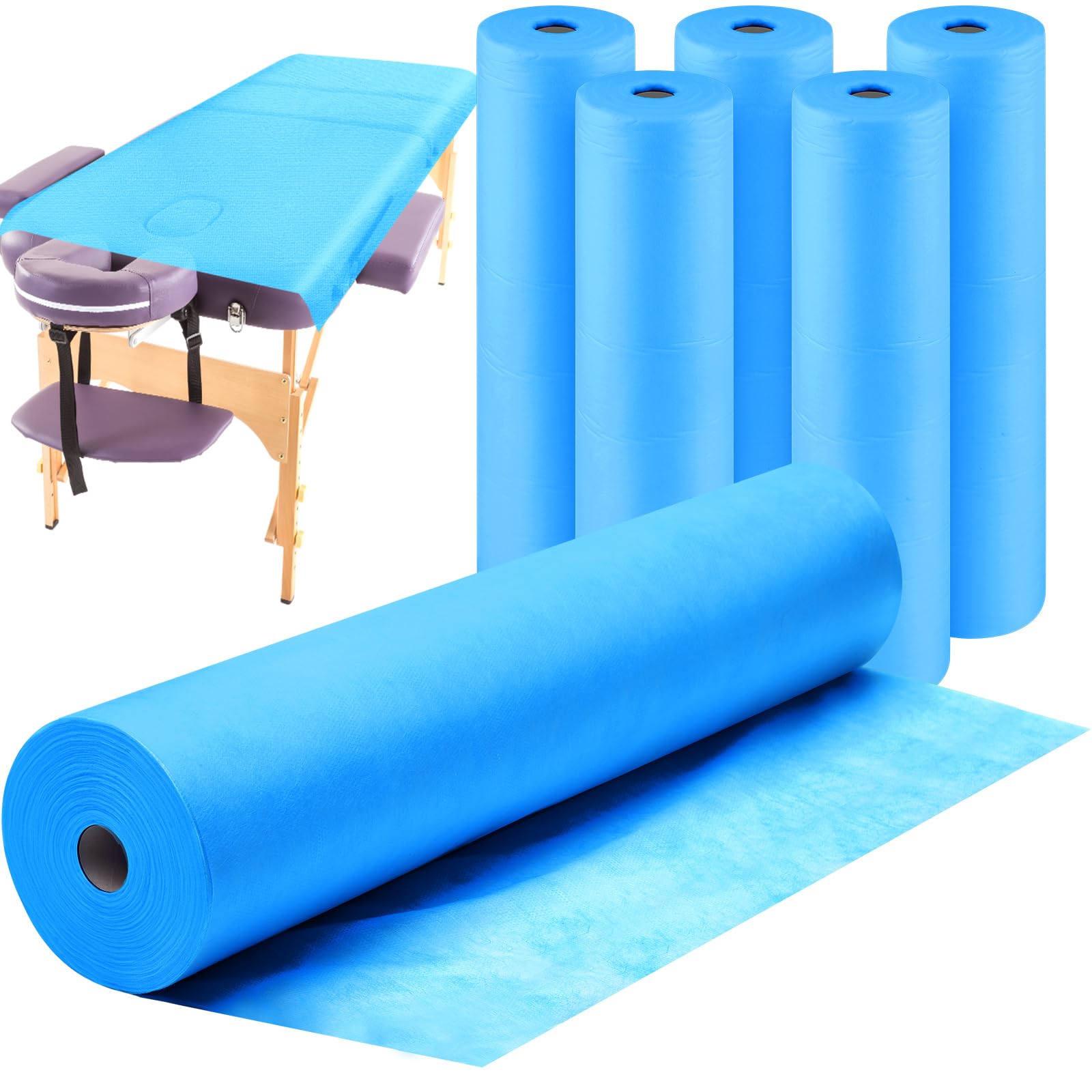 6 Rolls Disposable Non Woven Massage Table Sheets Roll (6 Count)