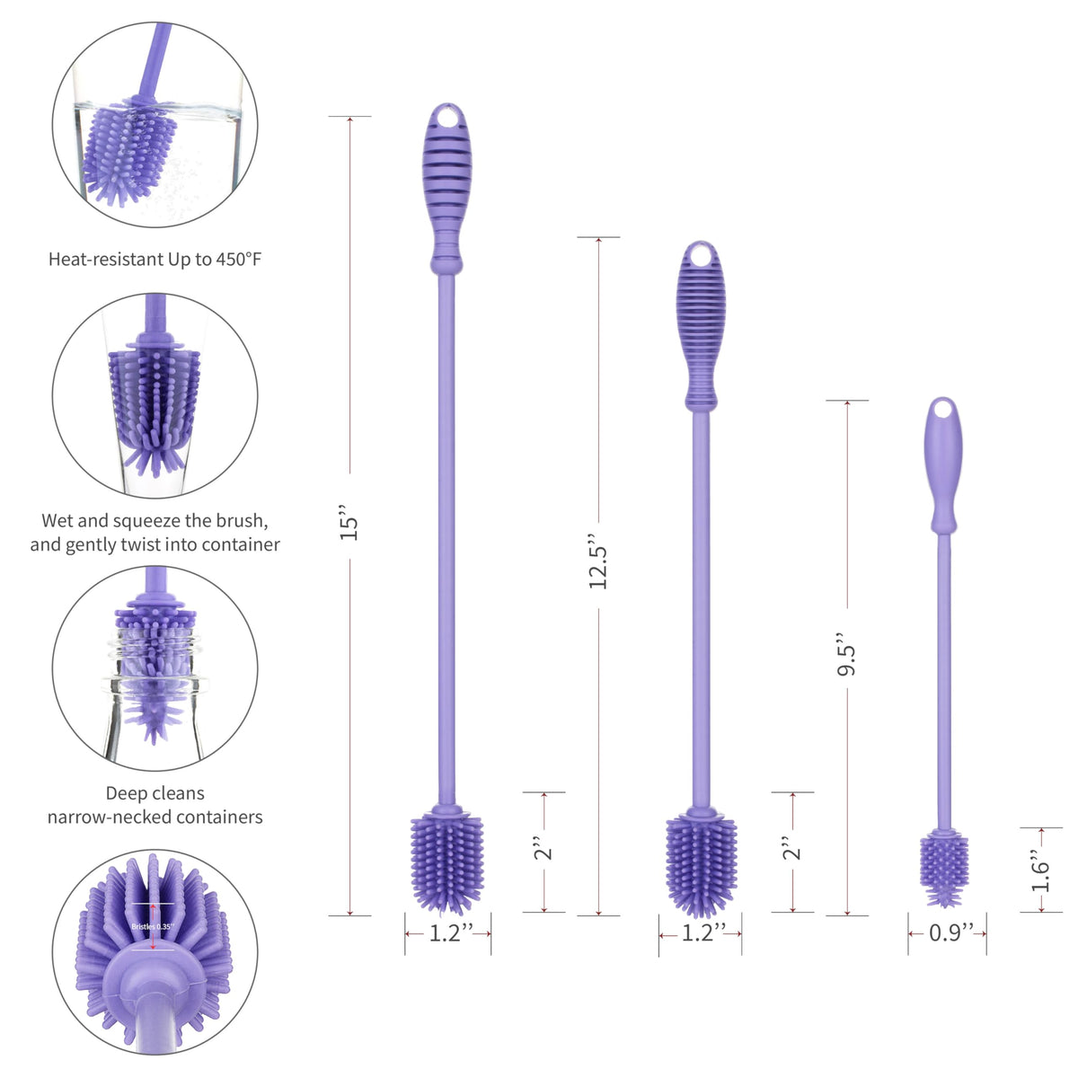 A Brush Silicone Bottle Cleaner Brush