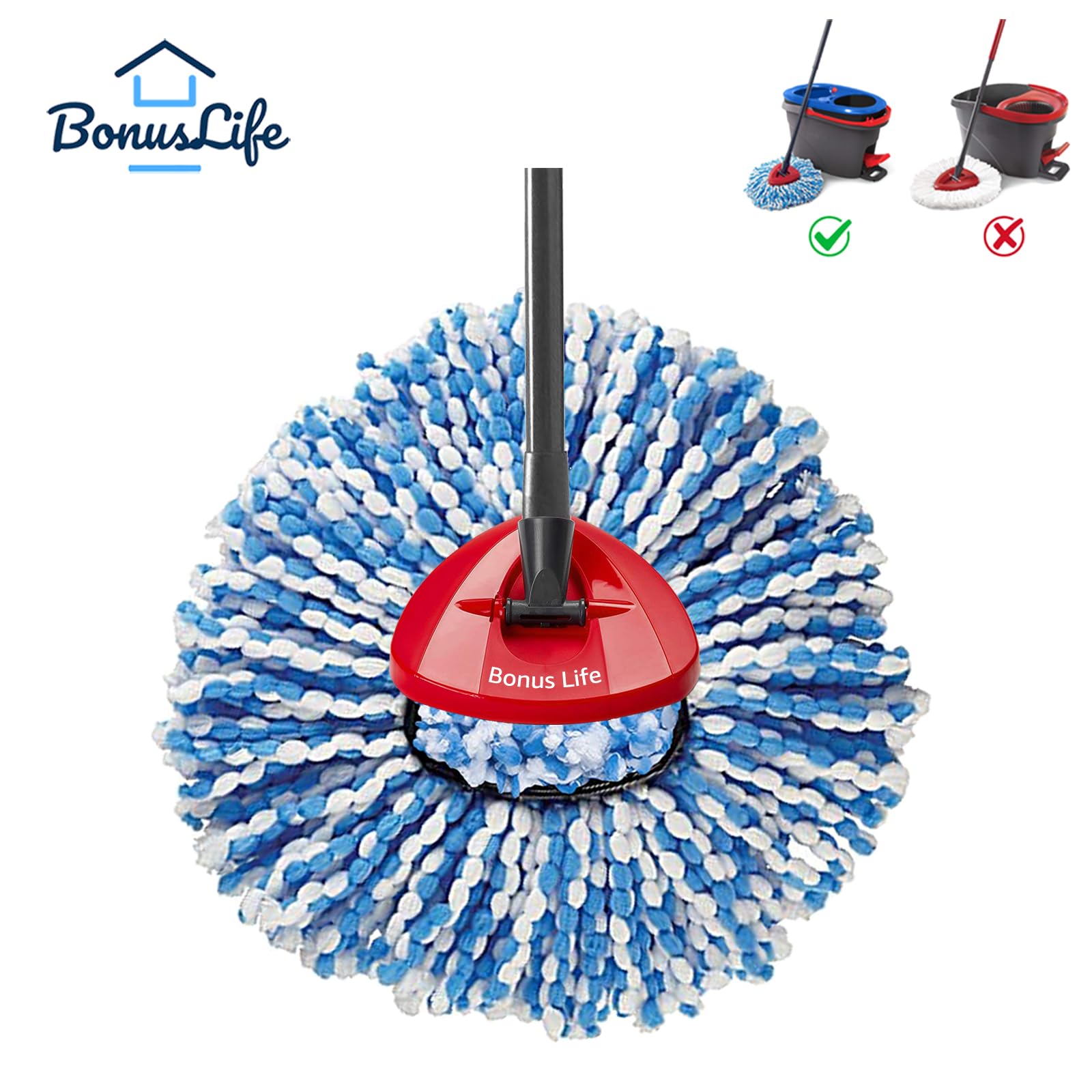 2 Tank Mop Heads Replacements for O (30 Ounce)