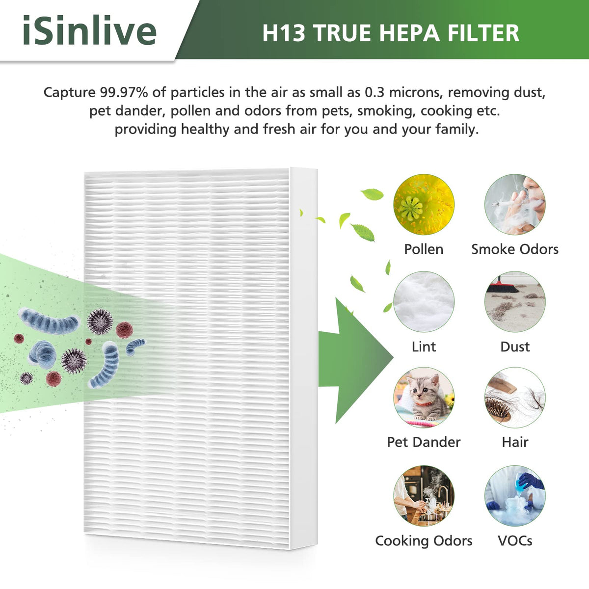 Replacement Filter R for Honeywell Air Purifier HPA300 HPA200 HPA100 5000 (6 Count)
