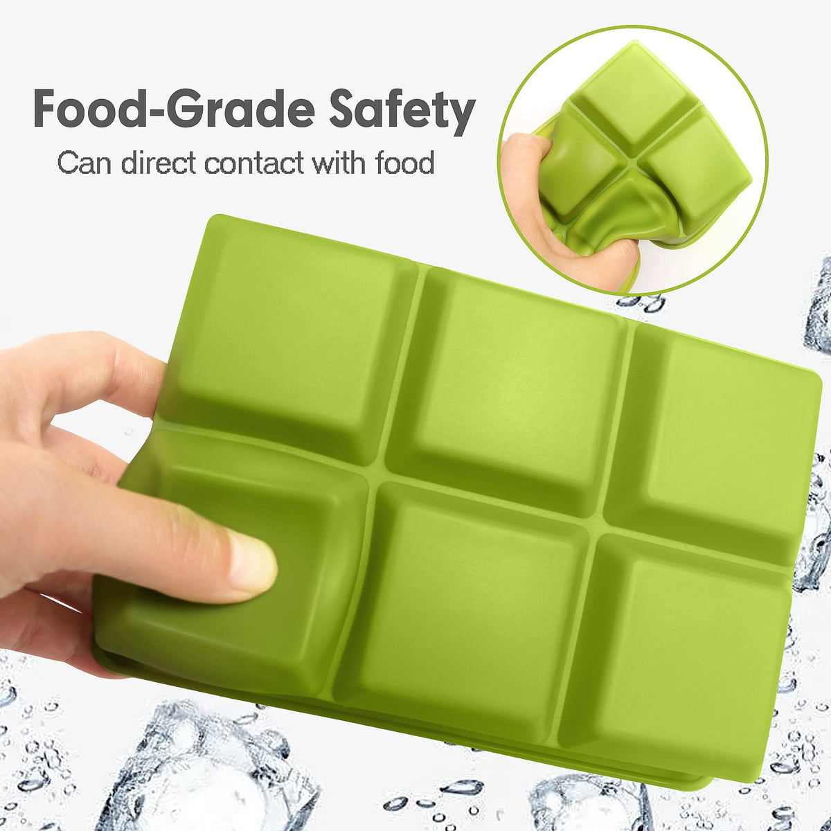 Silicone Ice Cube Trays 3 Pack (3 Count)