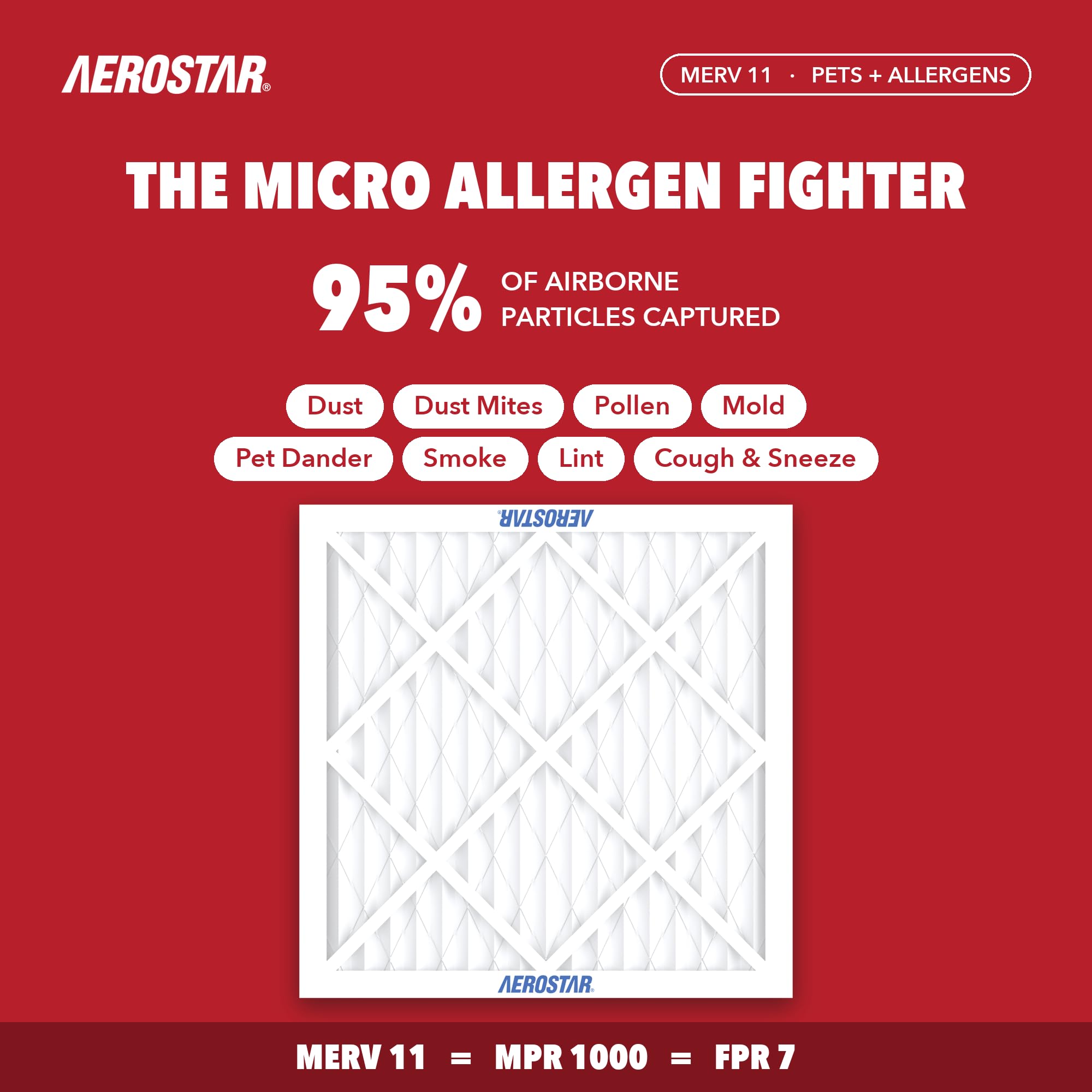 Air Filter 10x10x1 MERV 11 AC Filter (6 Count)