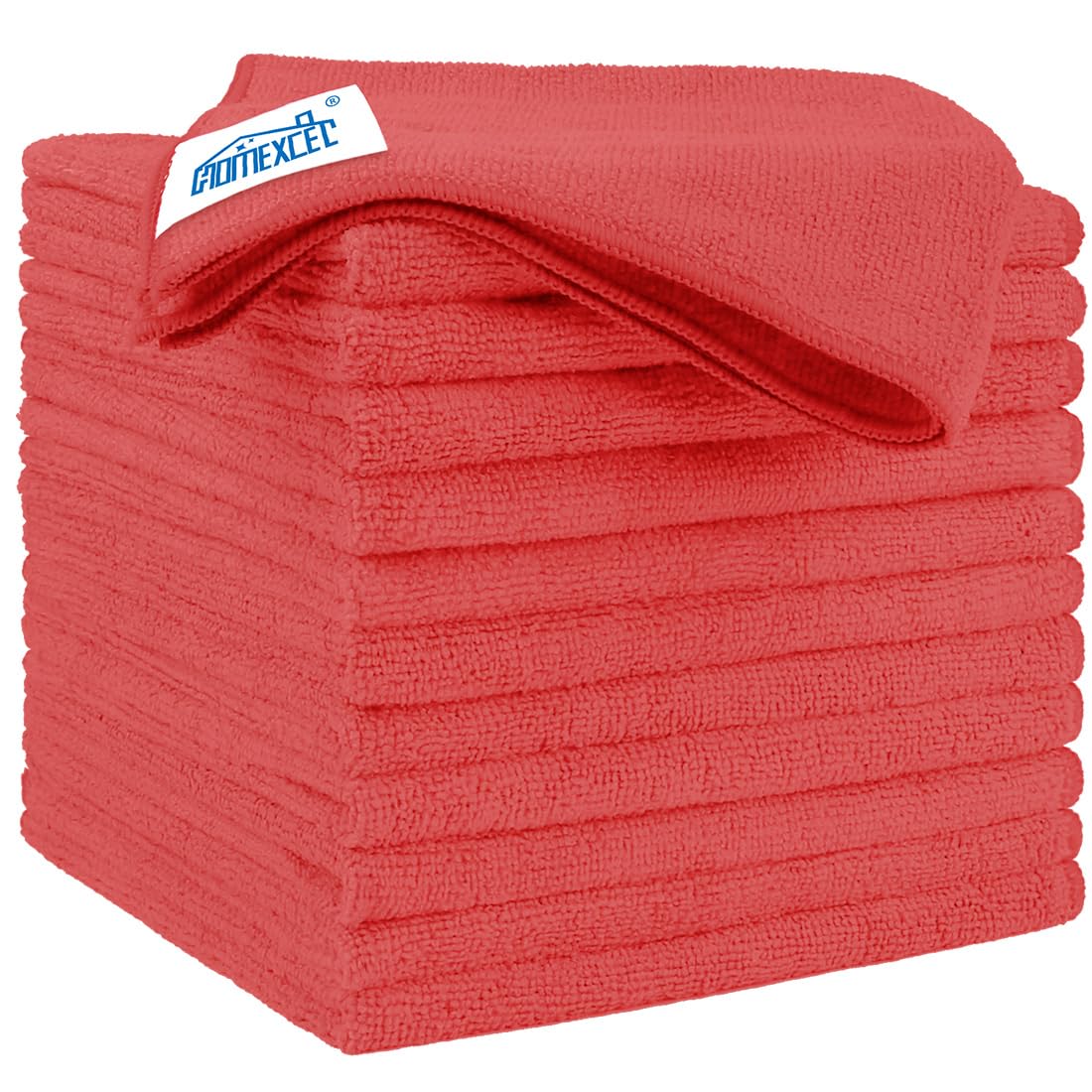 Red Microfiber Cleaning Cloth 12 Pack (12 Count)
