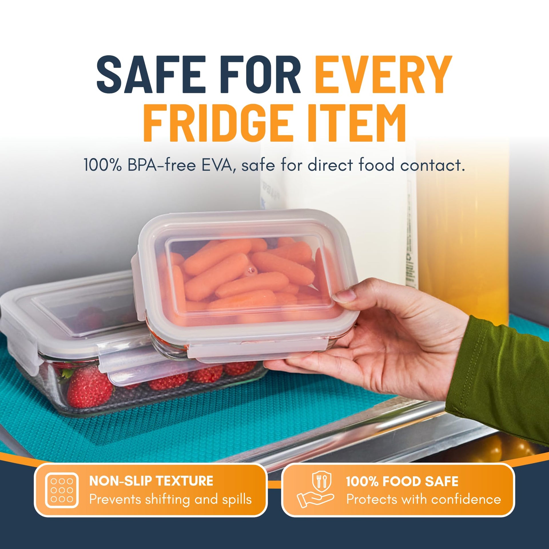 Refrigerator Liners for Shelves (11.21 Sq Ft)