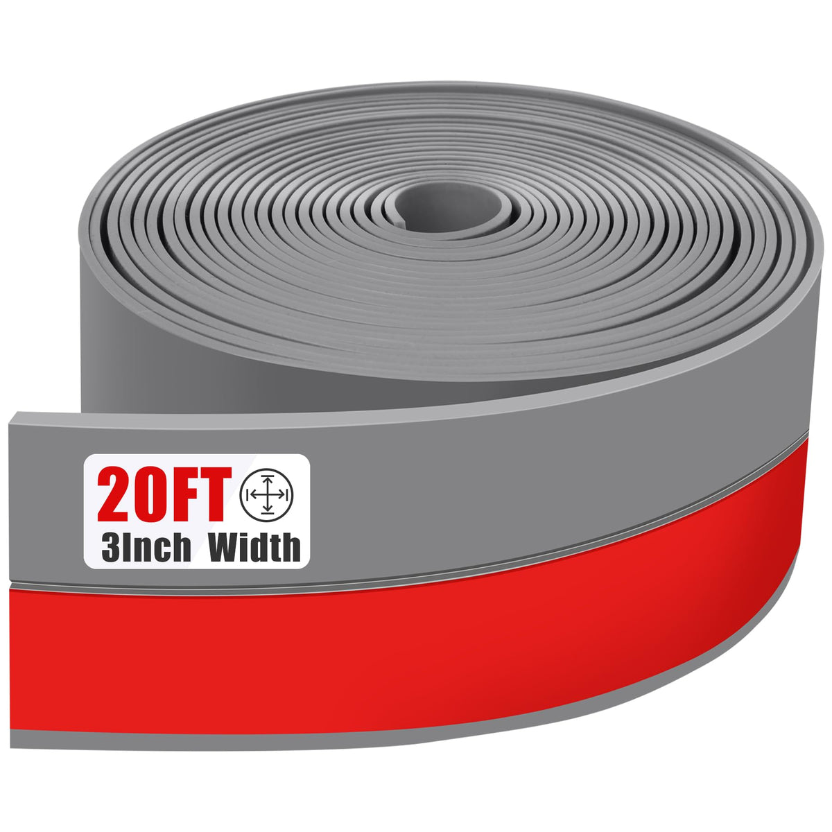 Draft Seal Tape for Doors and Windows 3 in x 20 Ft Silicone Weather Stripping Extra Thick 2mm Door Seal Strip with Strong Adhesive Draft Insulation Stopper Side Seal (20 Foot)