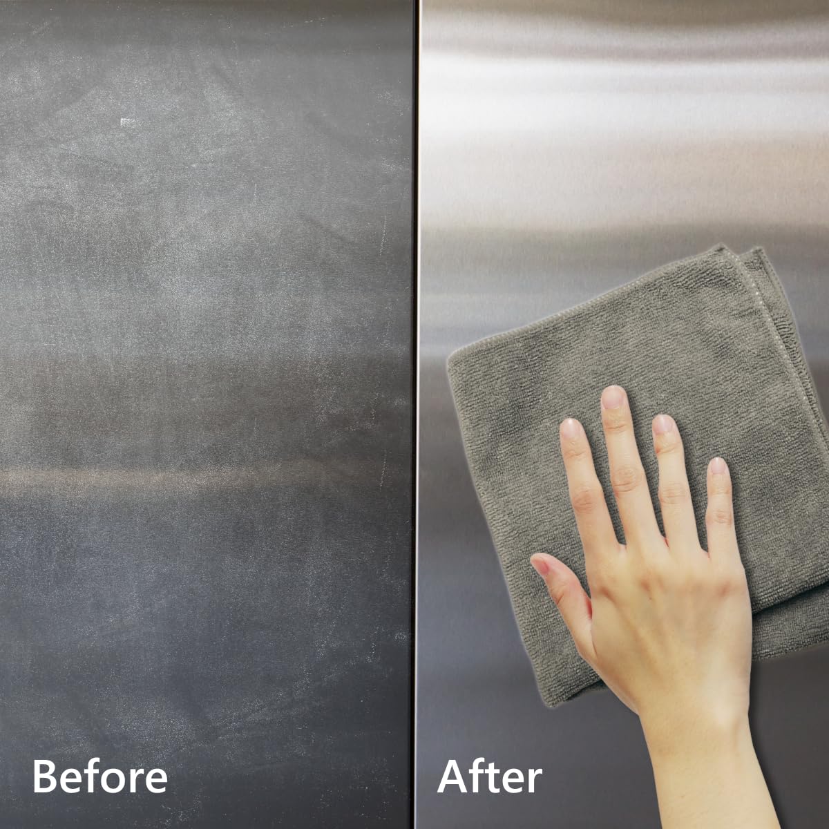 MORE Stainless Steel Cleaner & Polish Spray + Microfiber Cloth (16 Fl Oz) - ModHome Supplies
