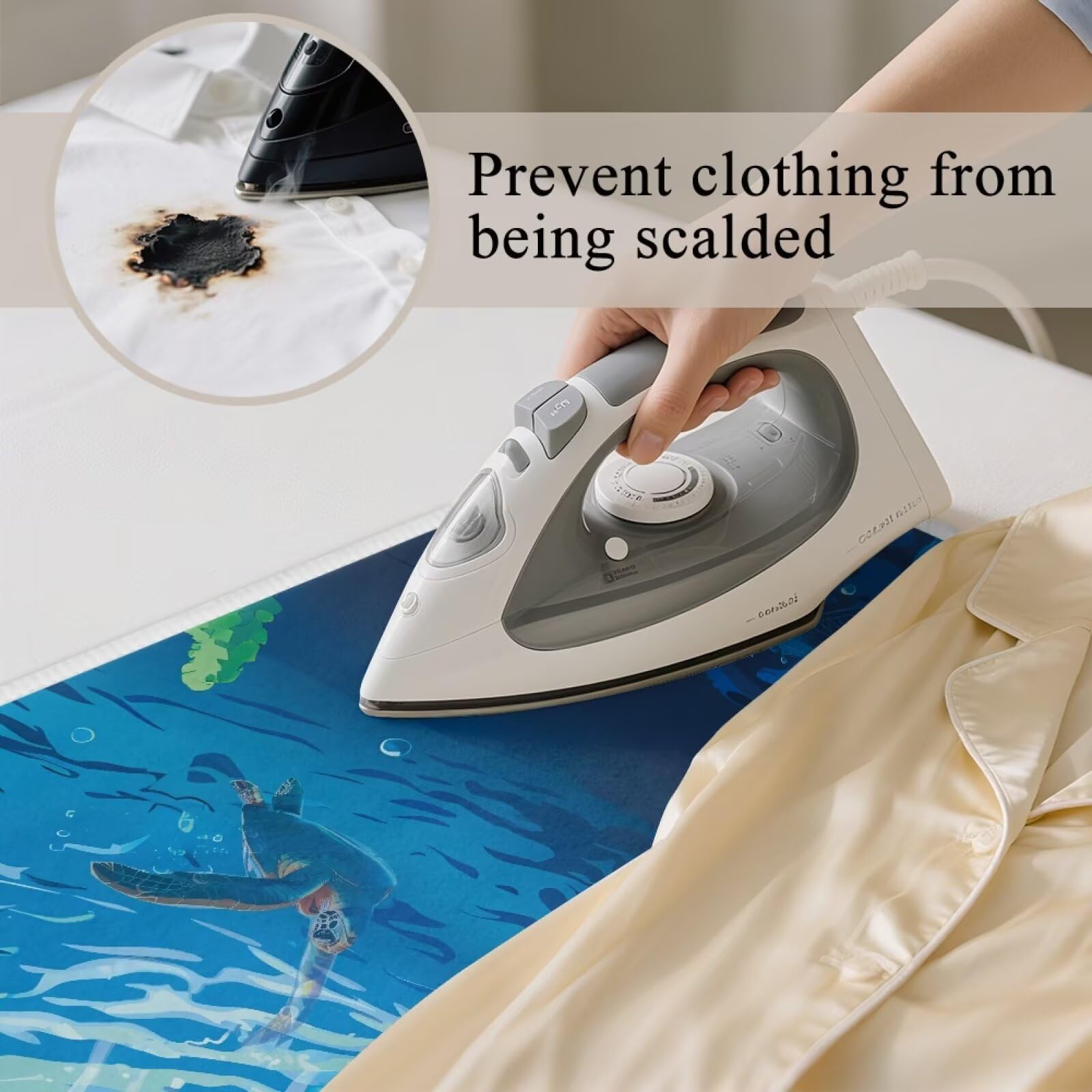 Ironing Mat Portable Iron Pad Magnetic Cover and Padding for Top of Washer