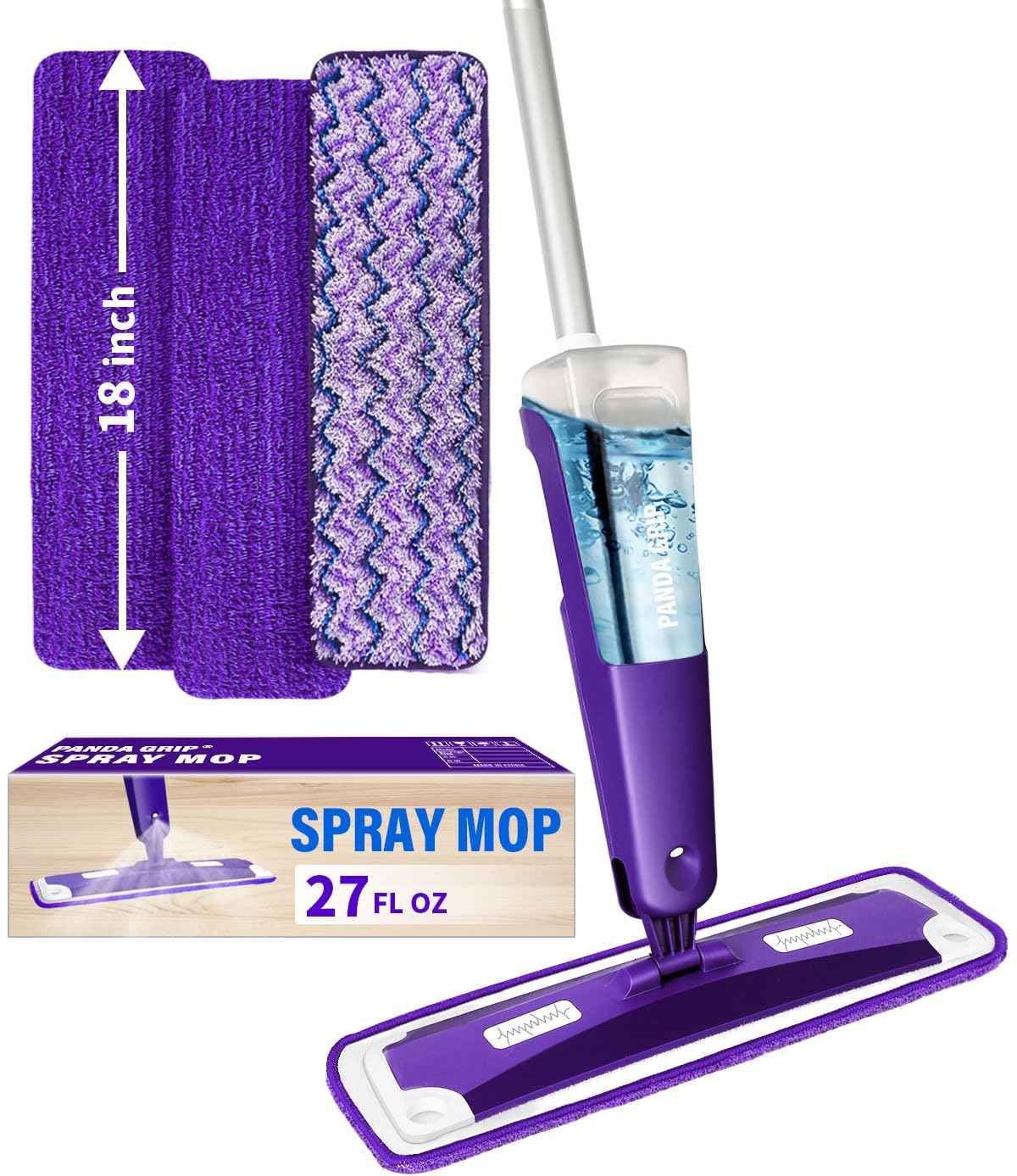 Spray Mop for Floor Cleaning with Bottle & 3 Microfiber Pads